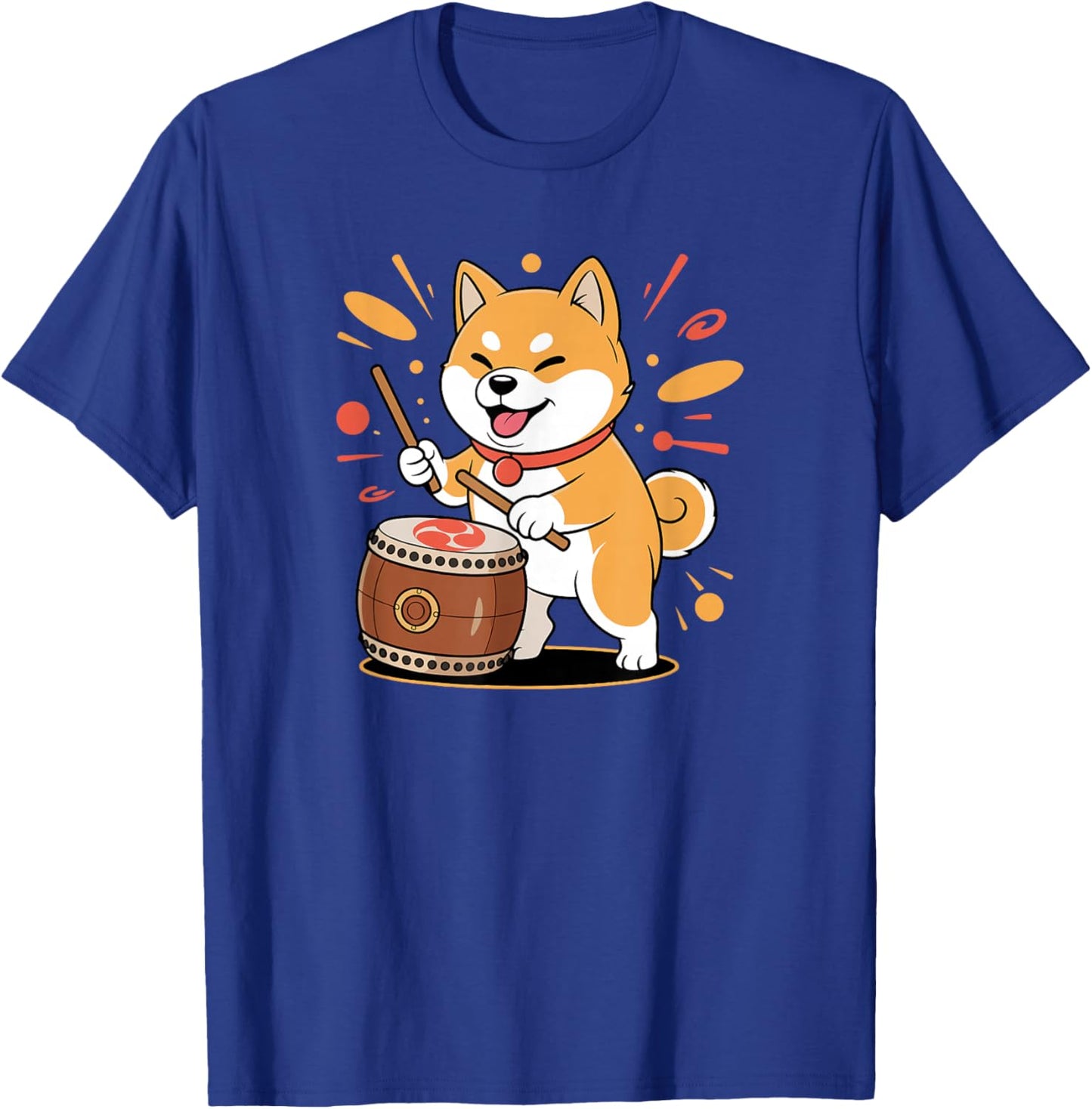 Cute Kawaii Taiko Drummer Shiba Inu Dog T-Shirt - T-Shirt | Royal