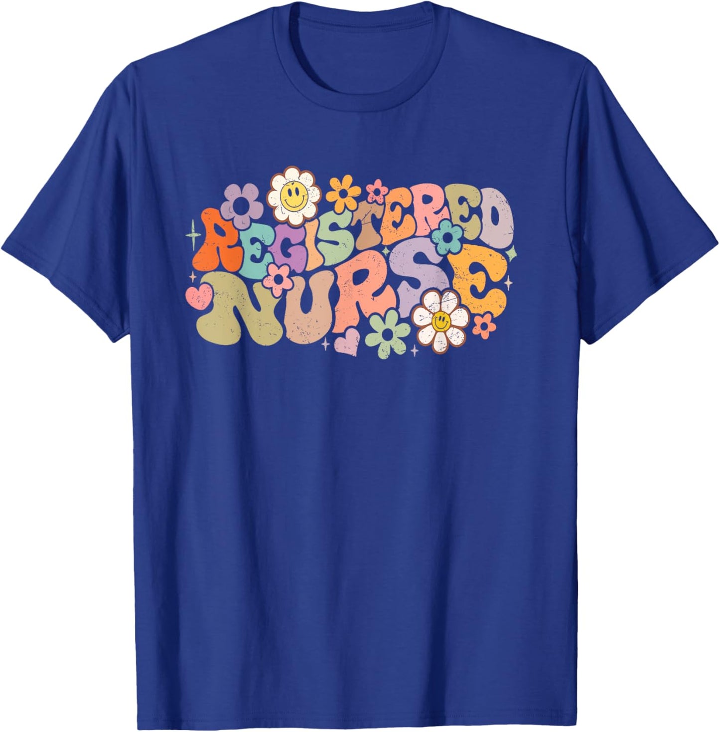 Retro Vintage Registered Nurse Nursing RN Funny T-Shirt - T-Shirt | Royal