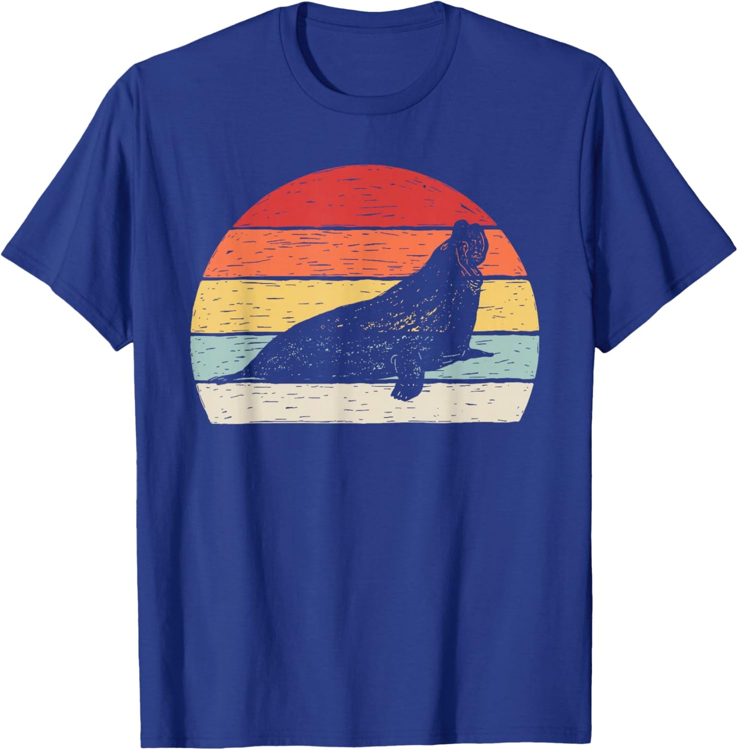 Vintage Retro Elephant Seal T-Shirt - T-Shirt | Royal