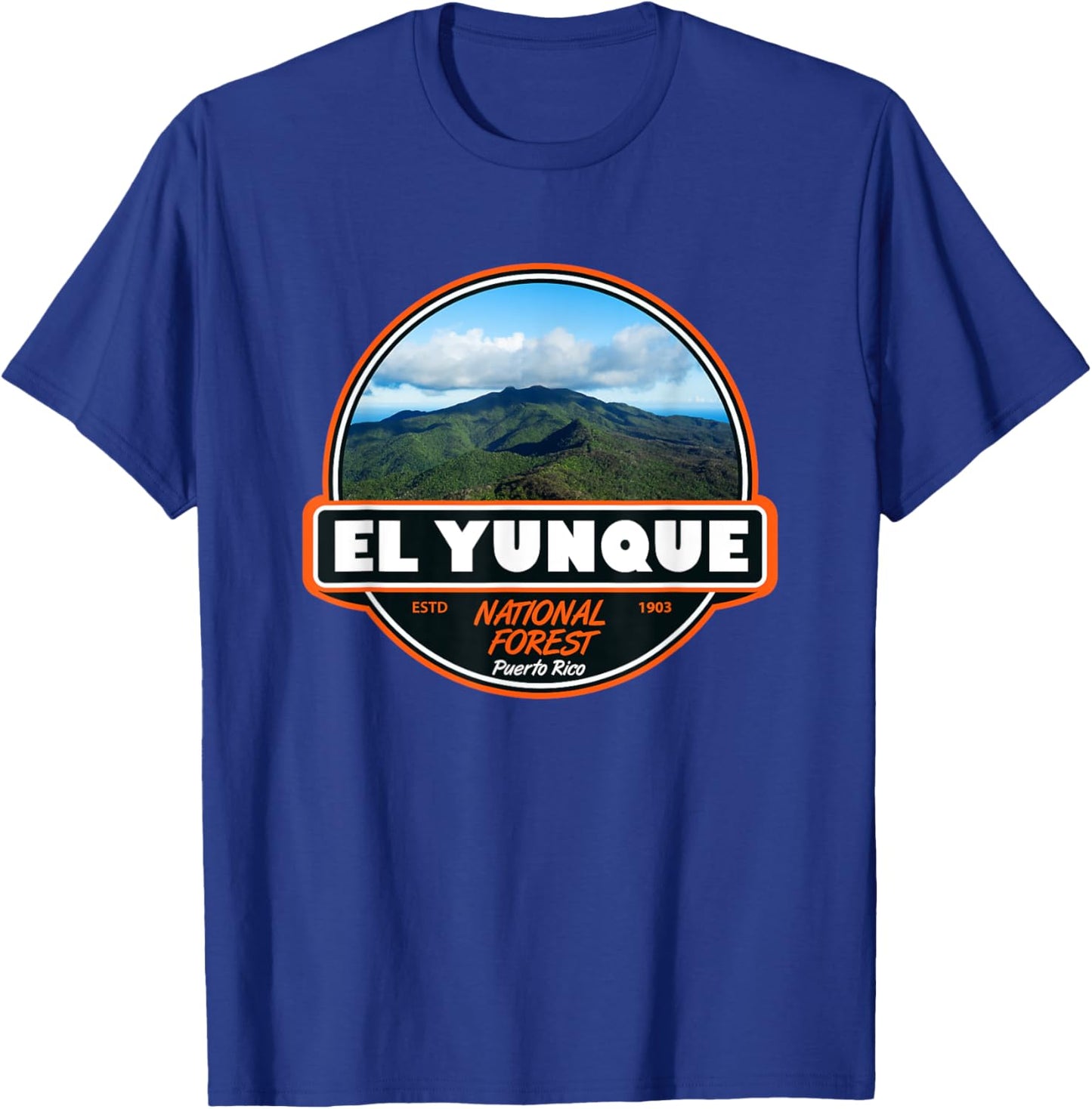 El Yunque National Forest Puerto Rico Emblem T-Shirt - T-Shirt | Royal