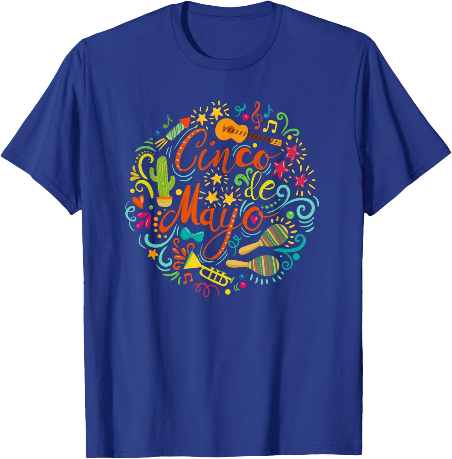 Cinco De Mayo Party Men Women Mexican Fiesta Taco T-Shirt - T-Shirt | Royal
