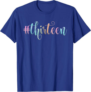 13th Birthday Shirt Girls Blue Galaxy 13 13 Official T-Shirt - T-Shirt | Royal