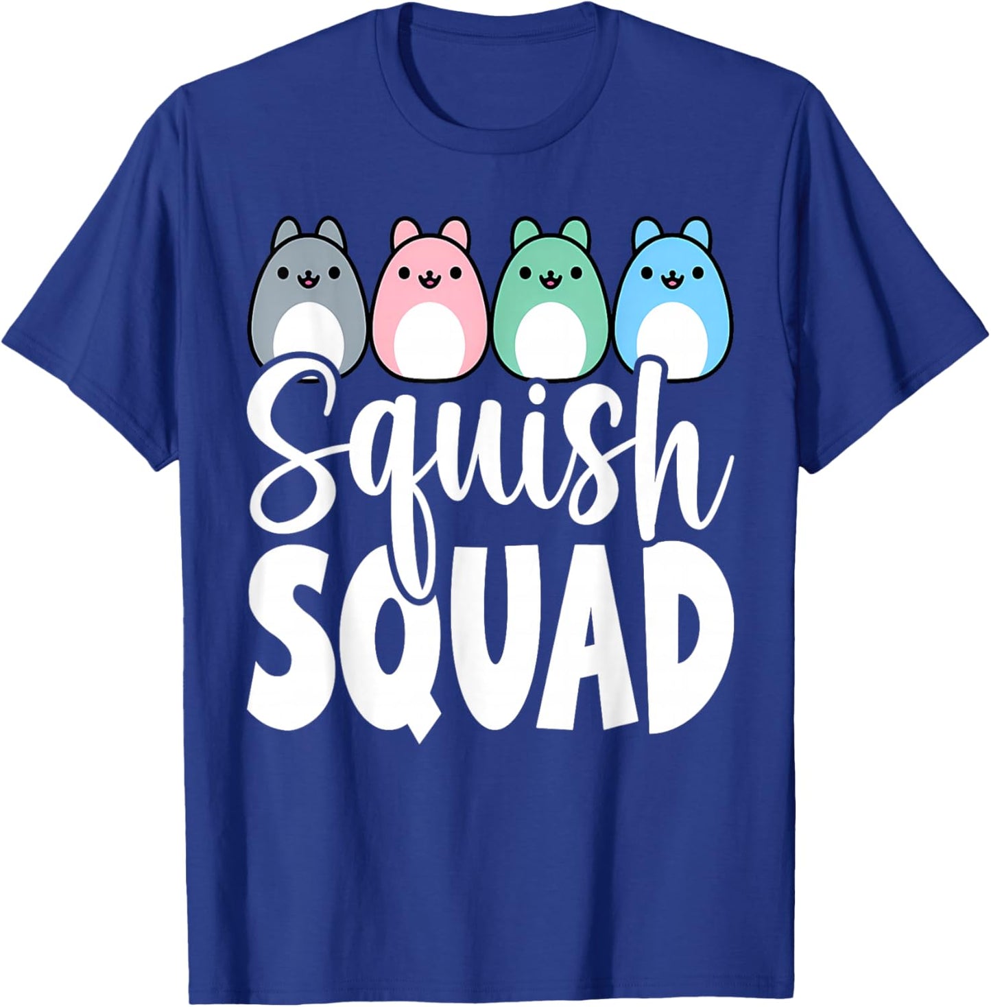 Squish Squad! Stuffed Animal Plush Mallow Collector Soft T-Shirt - T-Shirt | Royal