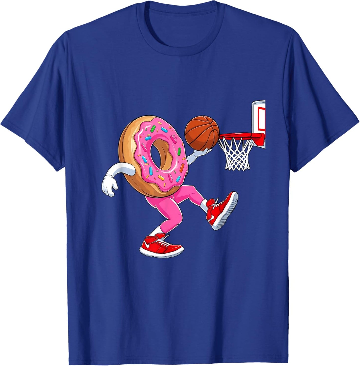 Donut Dunking Basketball Funny Food Sports design T-Shirt - T-Shirt | Royal