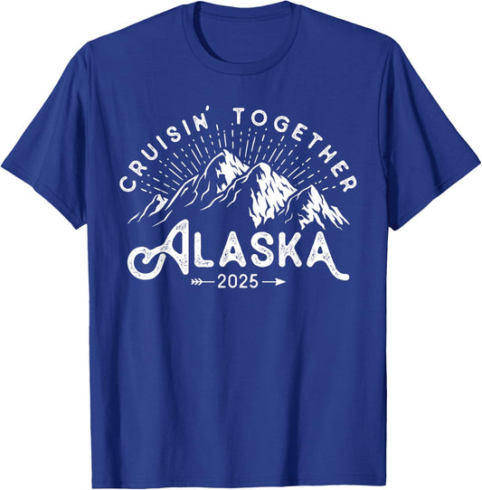 Matching Family Friends Group Vacation Alaska Cruise 2025 T-Shirt - T-Shirt | Royal