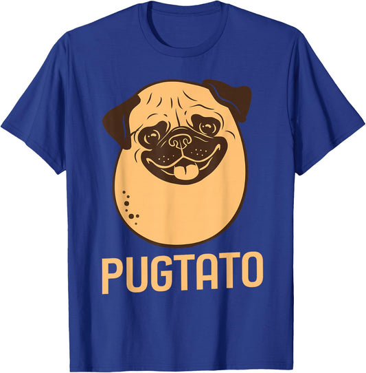 Funny Pug Dog Potato, Cute Pugtato, Dog Lovers Best Gift T-Shirt - T-Shirt | Royal