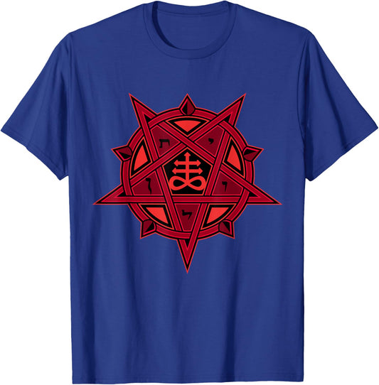 Pentagram Red Devil Baphomet Satanic T-Shirt - T-Shirt | Royal