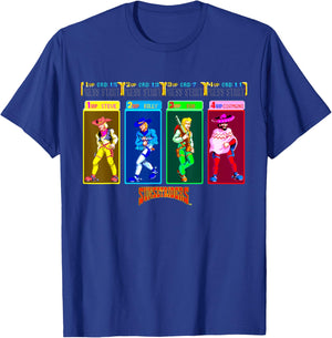 Sunset Riders Character Select Retro Western Heroes Showdown T-Shirt - T-Shirt | Royal