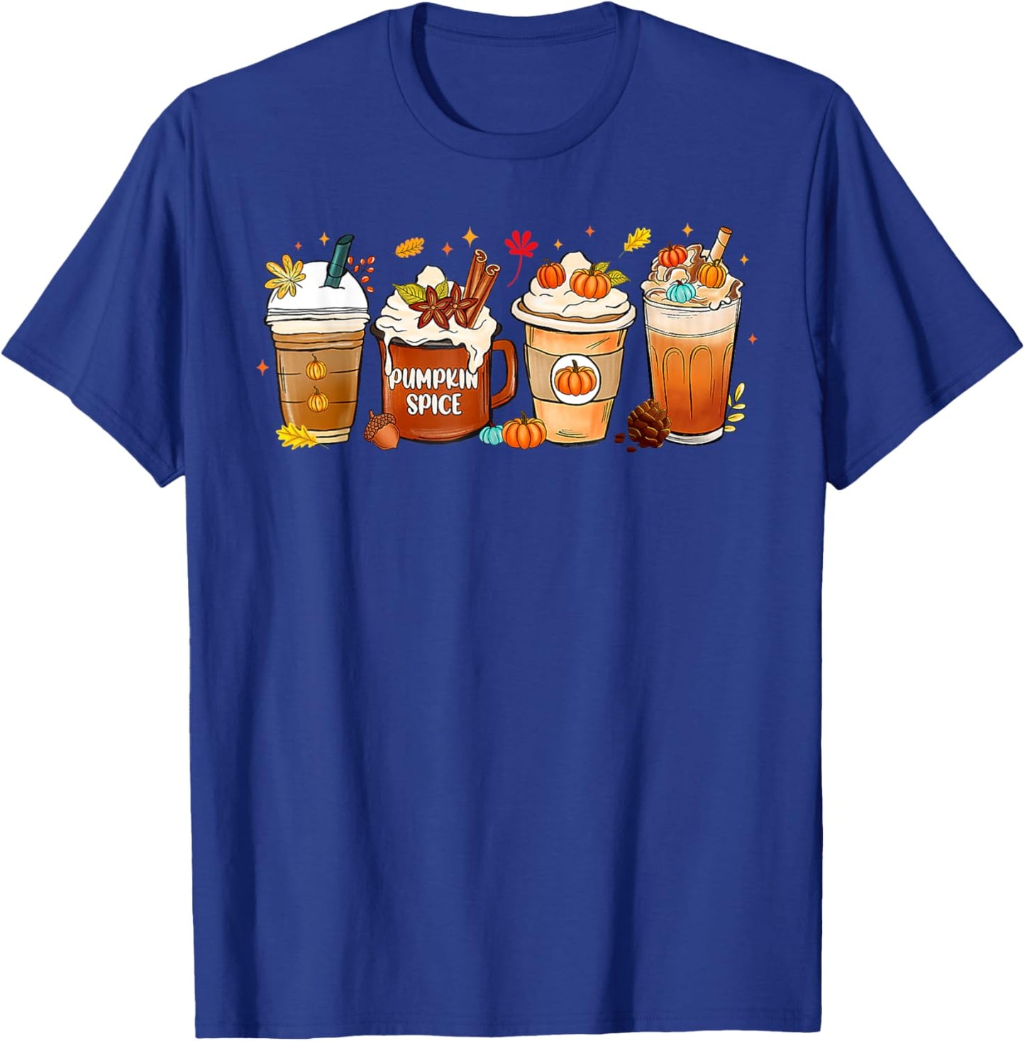 Pumpkin Spice Latte, Fall Coffee, Pumpkin Spice,Thanksgiving T-Shirt - T-Shirt | Royal
