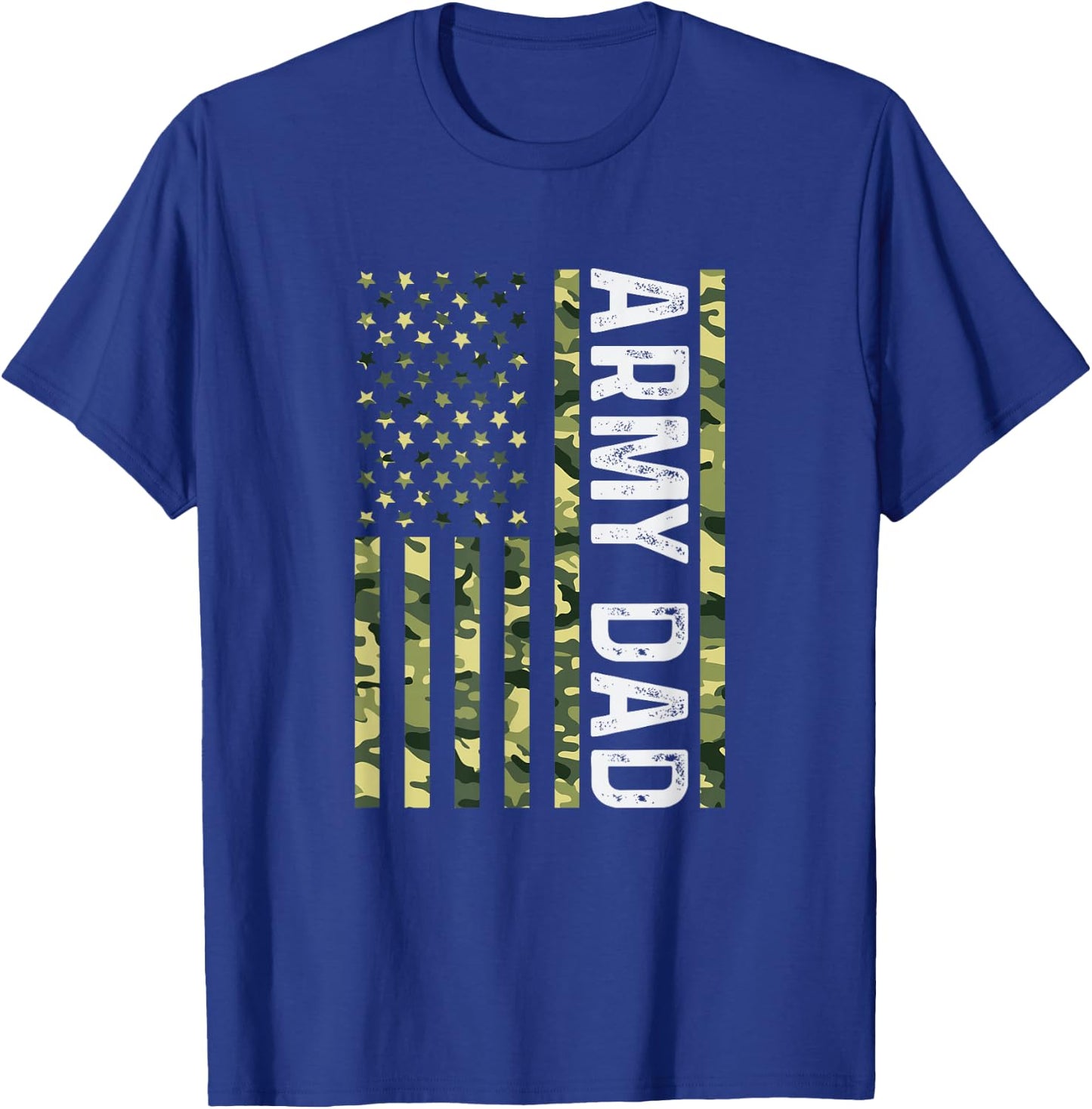 Proud Army Dad United States USA Flag for Father's Day T-Shirt - T-Shirt | Royal