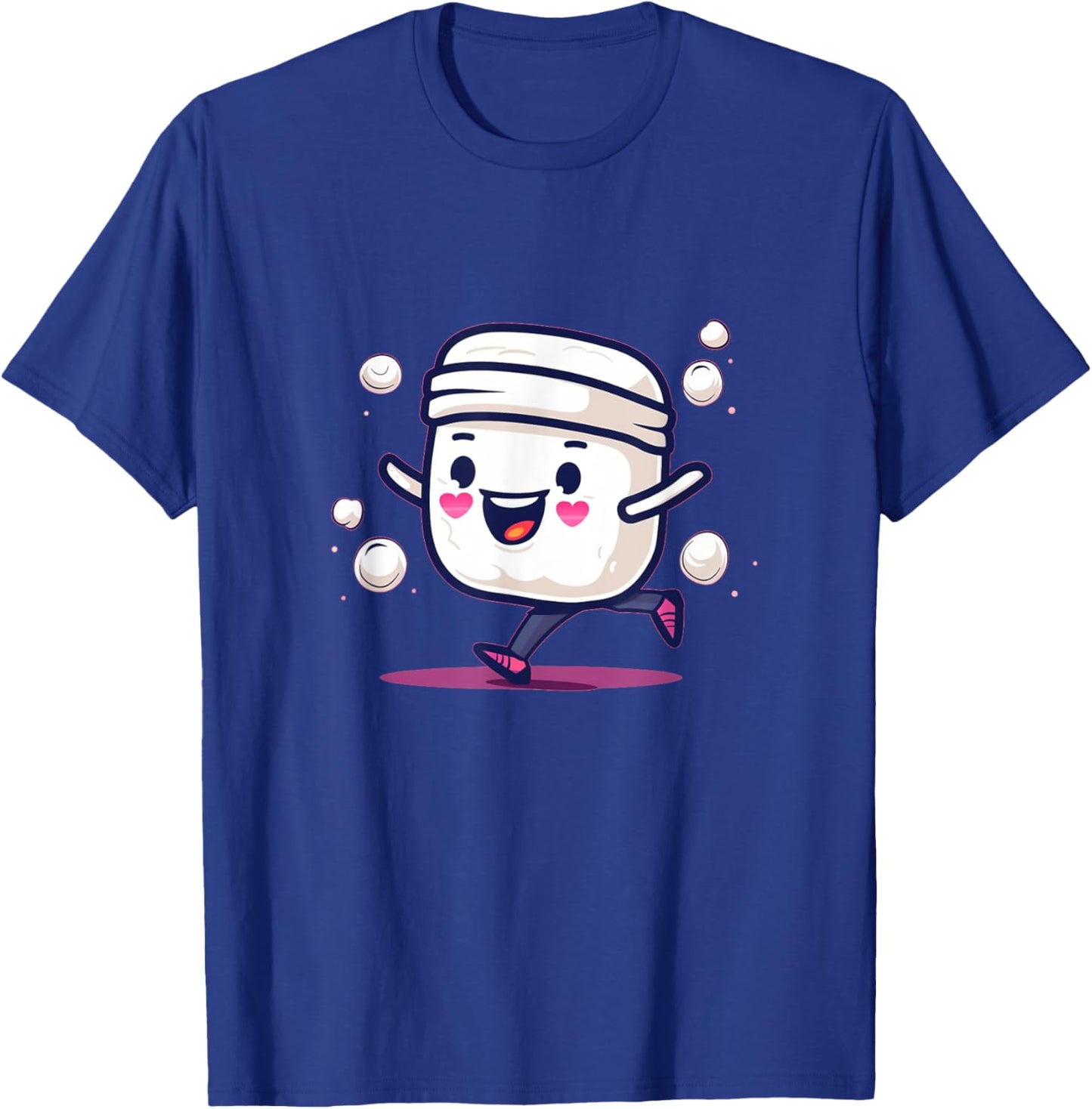 Jogging Marshmallow with Headband Costume for Boys and Girls T-Shirt - T-Shirt | Royal