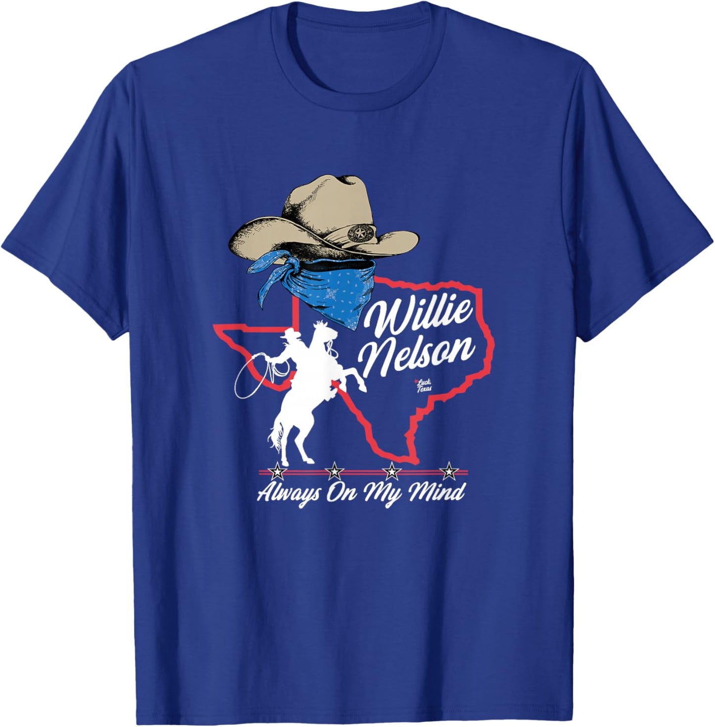 Official Willie Nelson Always On My Mind White T-Shirt - T-Shirt | Royal