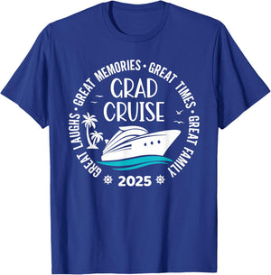 Graduation Cruise Trip Class Of 2025 Senior Summer Vacation T-Shirt - T-Shirt | Royal