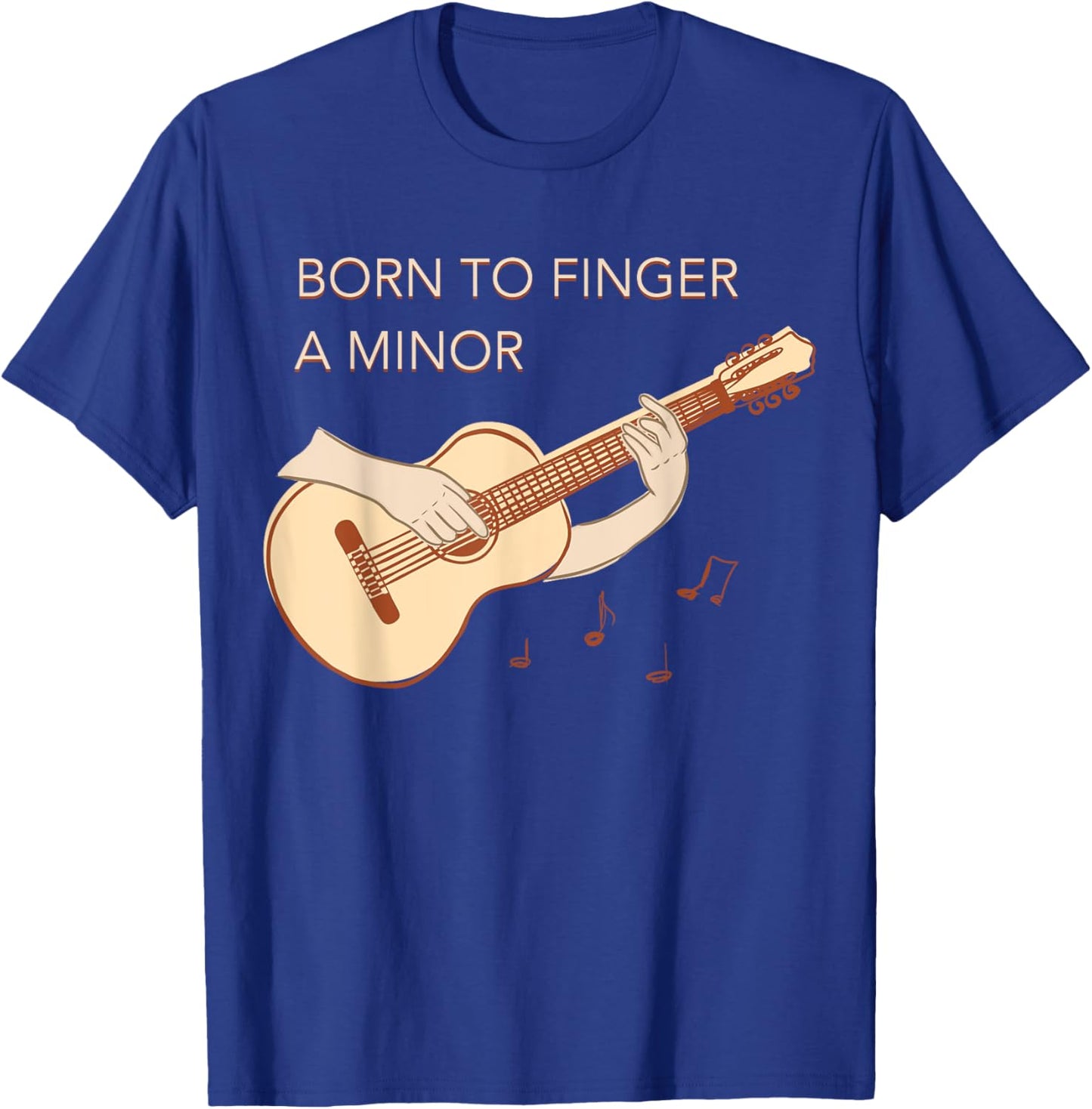 Born To Finger A Minor Guitar Musician T-Shirt - T-Shirt | Royal