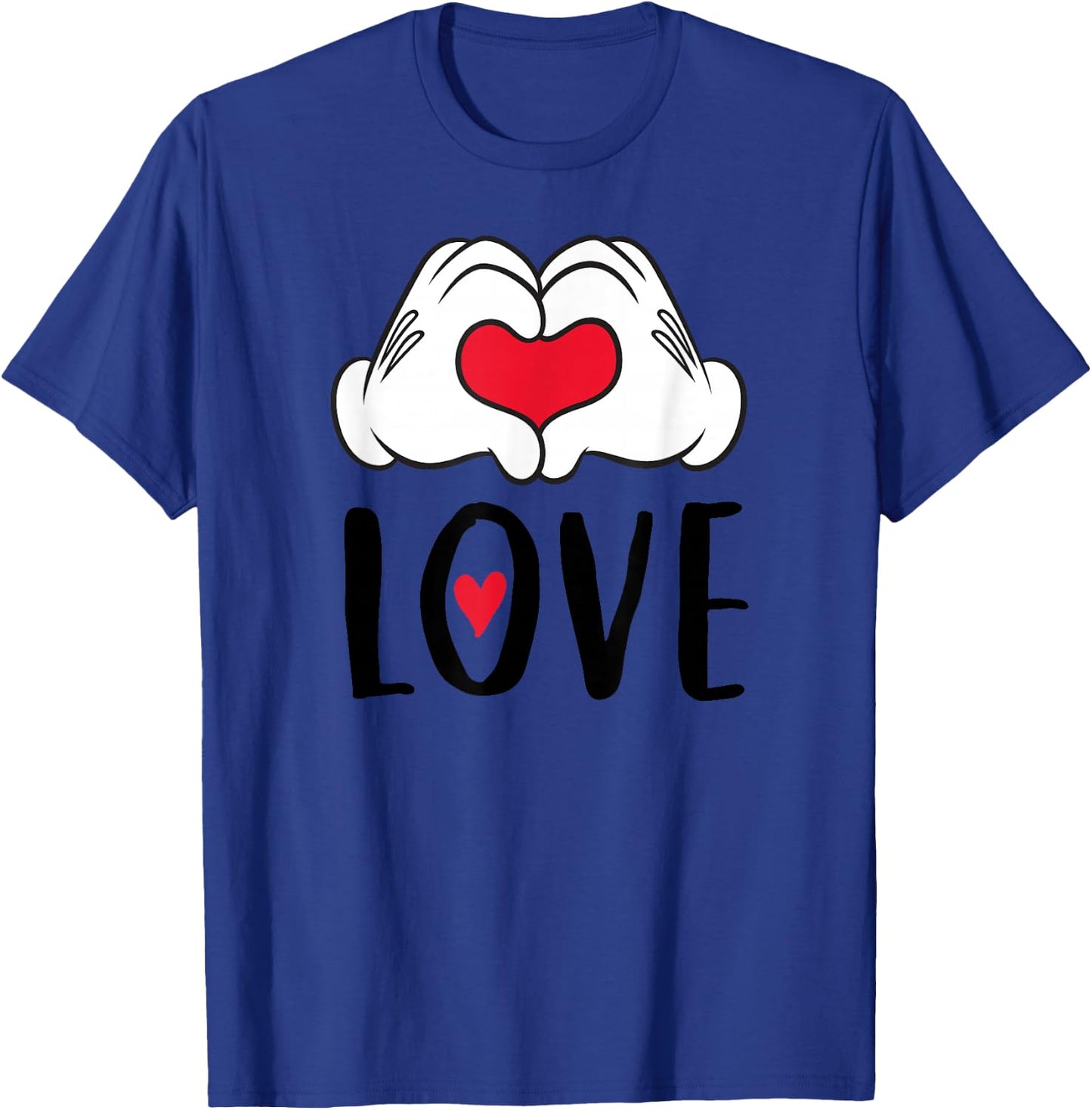 Disney Mickey and Minnie Mouse Heart Hands Love T-Shirt - T-Shirt | Royal