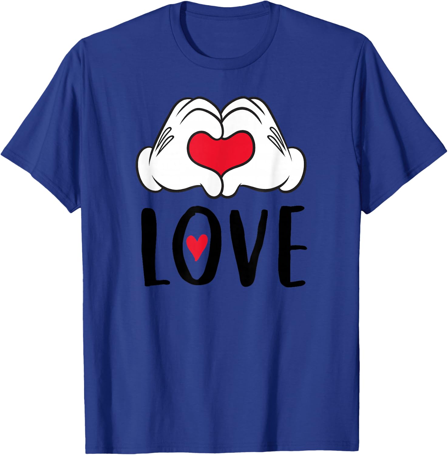 Disney Mickey and Minnie Mouse Heart Hands Love T-Shirt - T-Shirt | Royal
