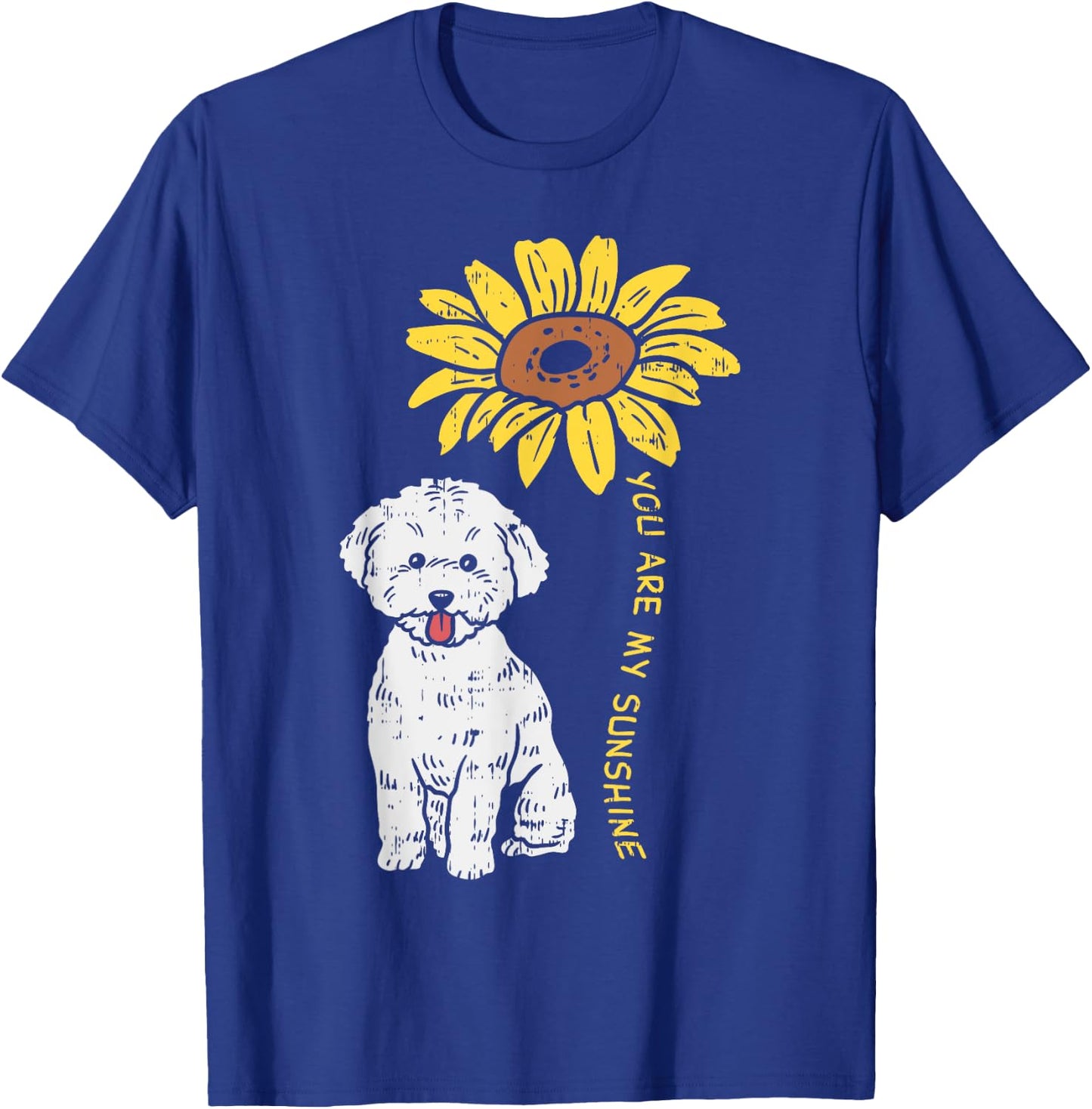 BoredKoalas You Are My Sunshine Bichon Frise Sunflower -Adults Kids Dog Lover T-Shirt - T-Shirt | Royal
