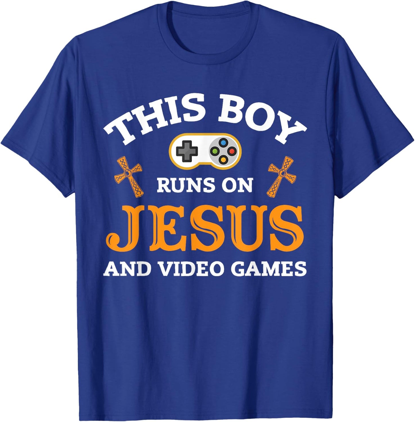 Video Games Gamer Gaming Jesus Religion T-Shirt - T-Shirt | Royal