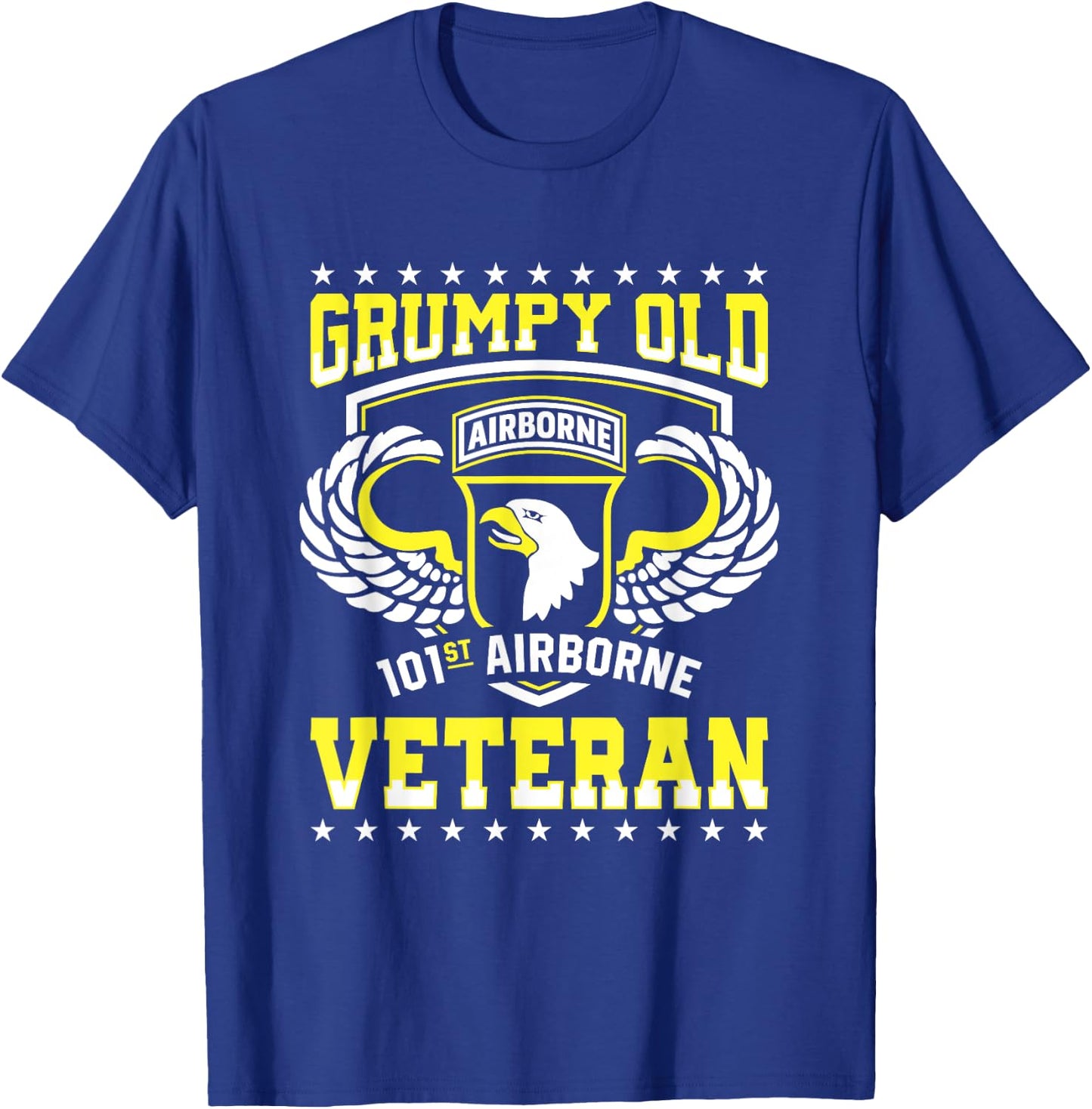 Grumpy Old 101st Airborne Division Veteran T-Shirt - T-Shirt | Royal