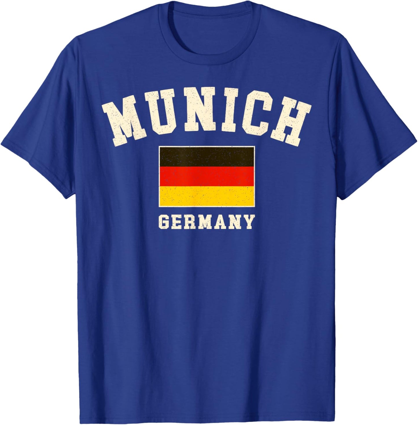 Vintage Munich Germany German Flag Souvenir Retro Graphic T-Shirt - T-Shirt | Royal