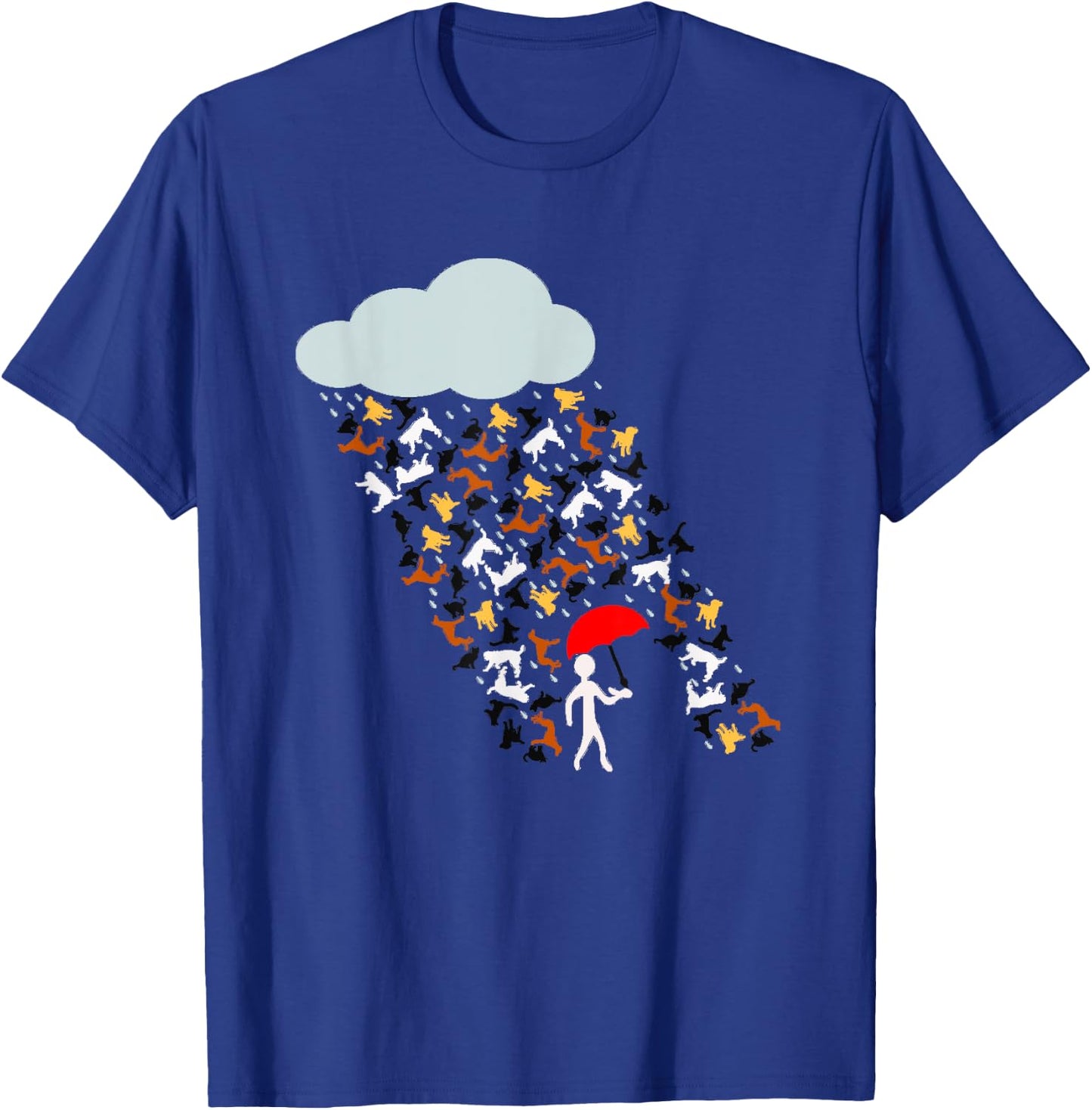 It's Raining Cats And Dogs Funny Cat Dog Women Kids T-Shirt - T-Shirt | Royal