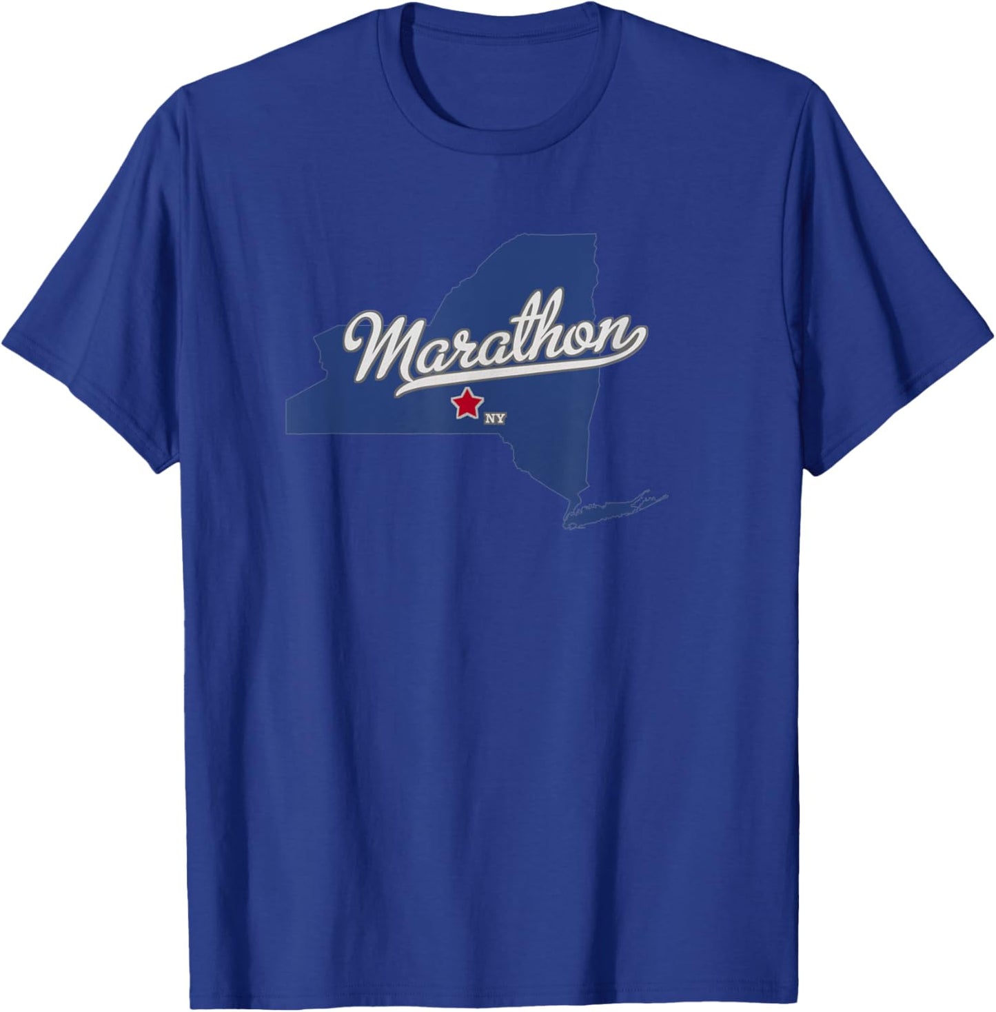 Marathon New York NY Map , Small T-Shirt - T-Shirt | Royal