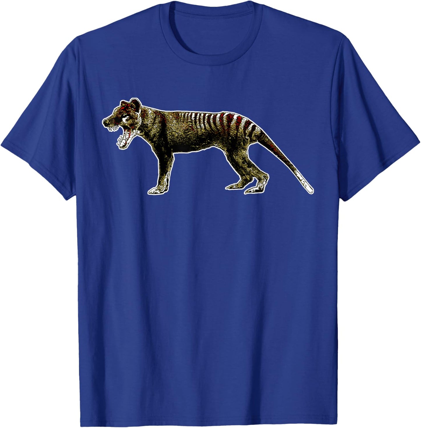 The Thylacine Vintage Graphic Marsupial Extinct Animal 1 T-Shirt - T-Shirt | Royal
