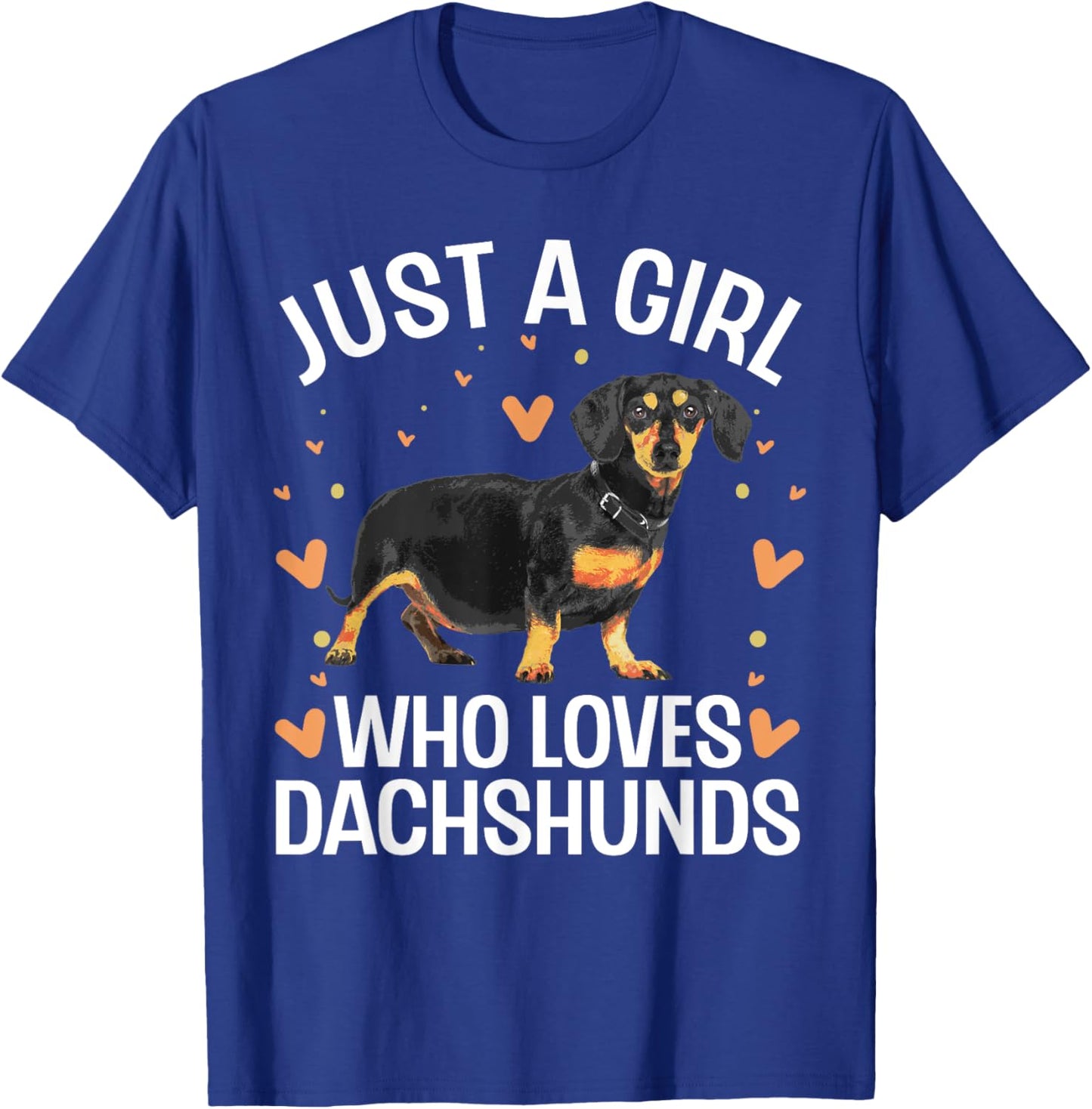 Dachshund Gift Dachshund Owner Accessories & Stuff Funny Dachshund Design For Girls Women Kids Wiener Dog Lover T-Shirt - T-Shirt | Royal