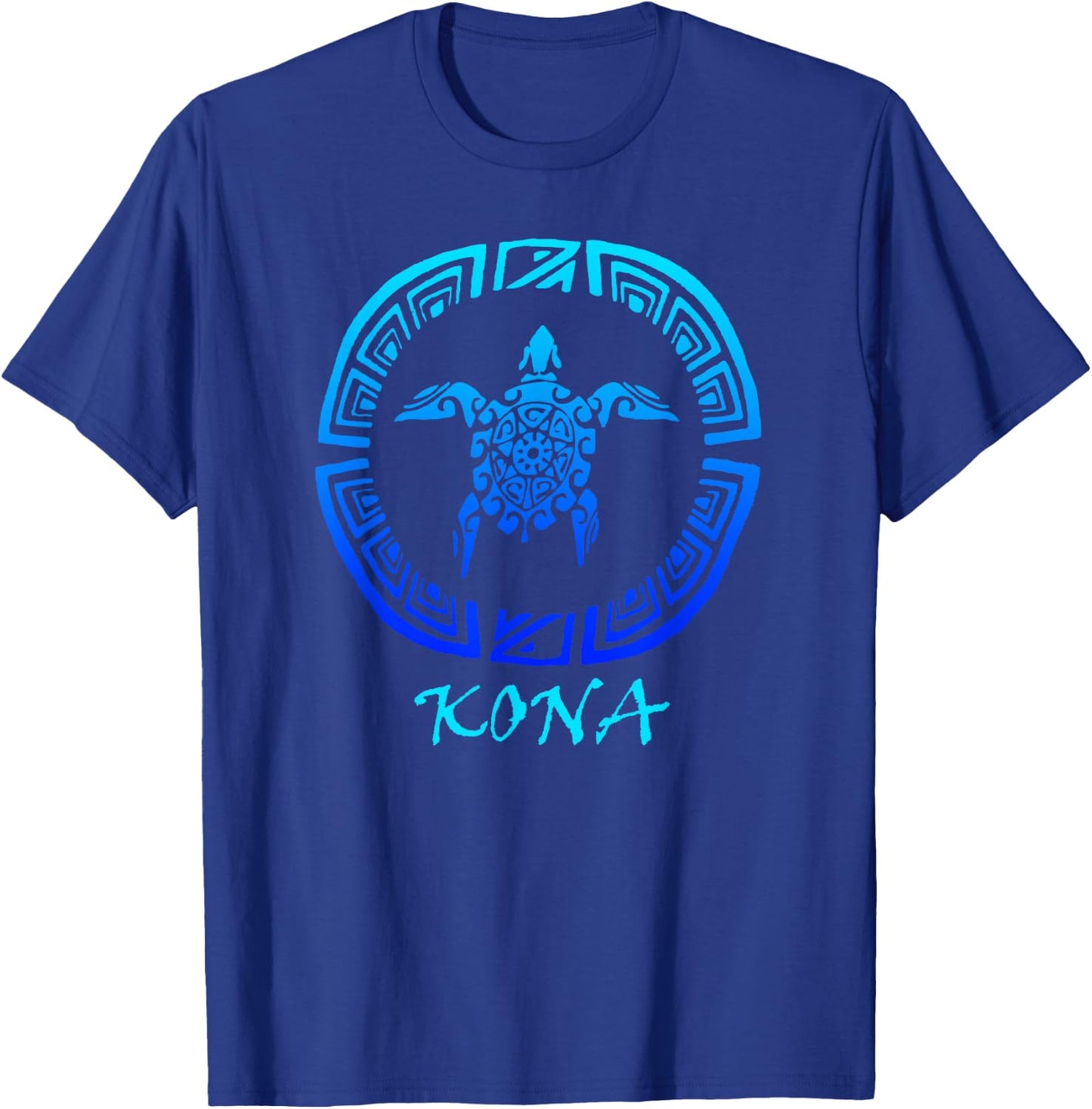 Kona, Hawaii Vintage Retro Tribal Turtle Vacation Small T-Shirt - T-Shirt | Royal