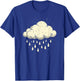 Vintage Cloud Raindrops Art Nature Weather Storm Winter T-Shirt - T-Shirt | Royal