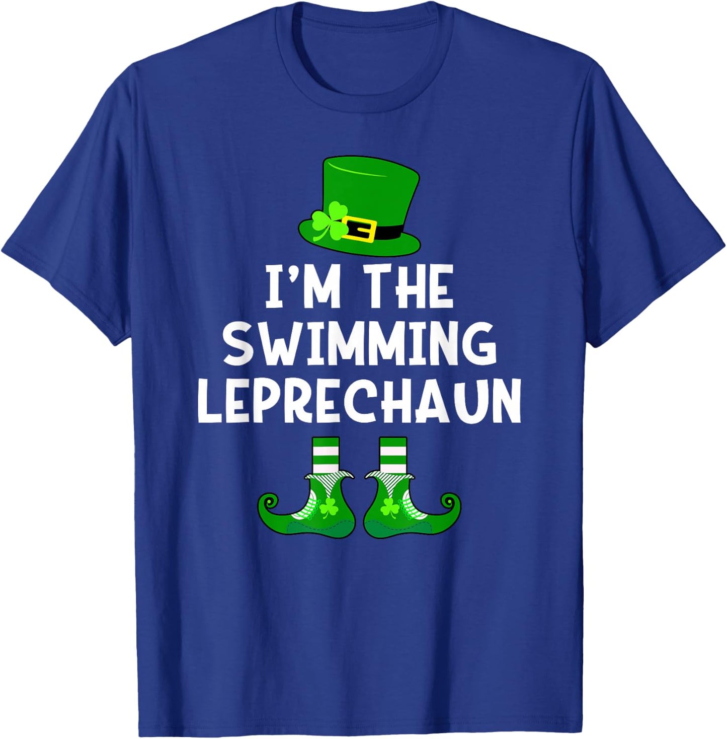 Swimming Leprechaun Funny St Patrick's Day Swim T-Shirt - T-Shirt | Royal