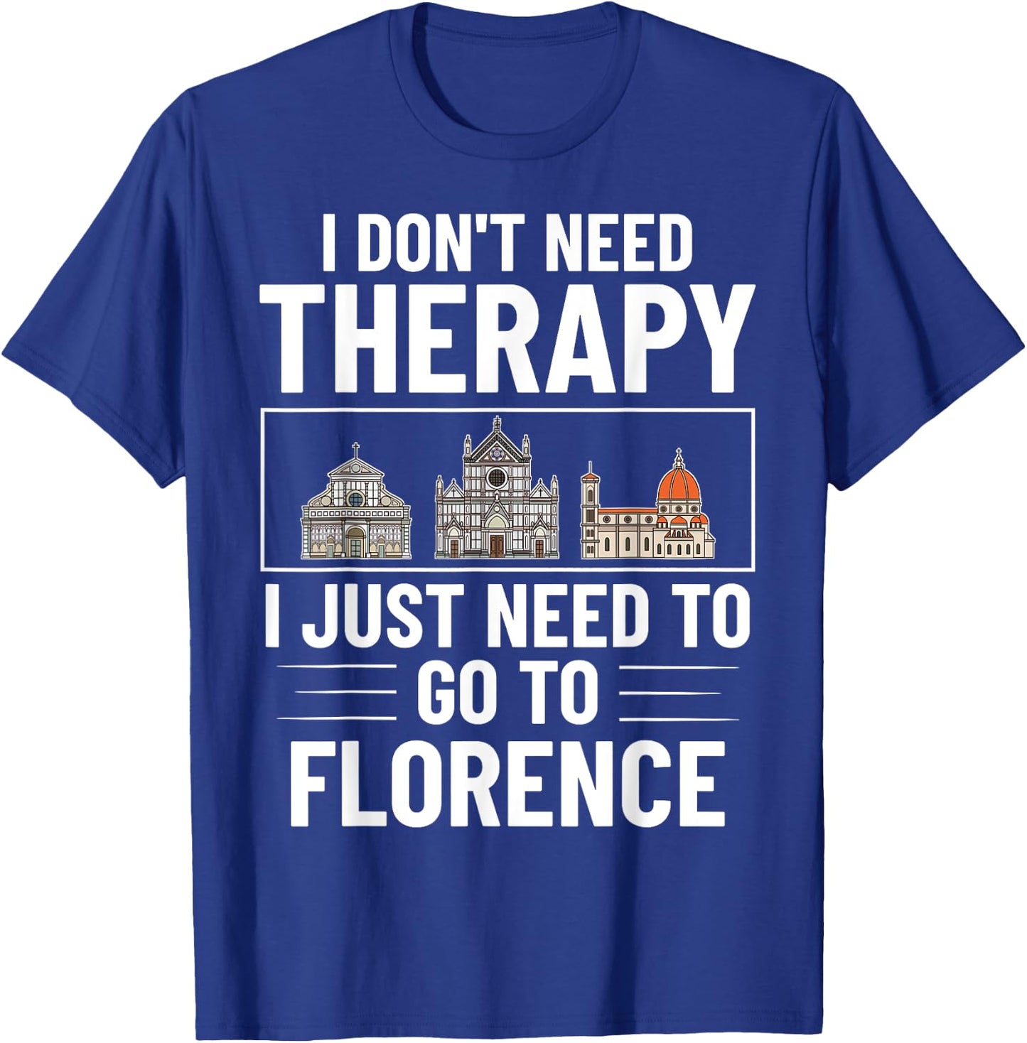 Florence Italy City Skyline Map Travel T-Shirt - T-Shirt | Royal