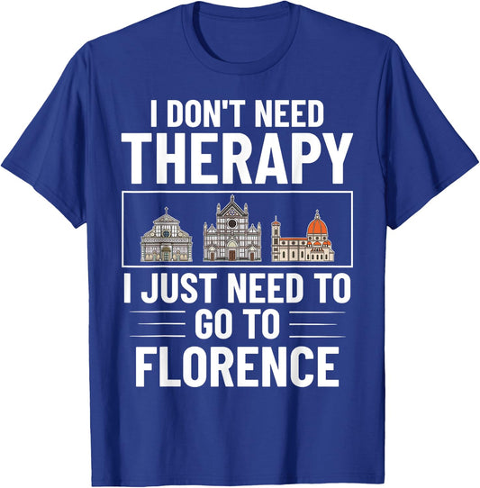 Florence Italy City Skyline Map Travel T-Shirt - T-Shirt | Royal