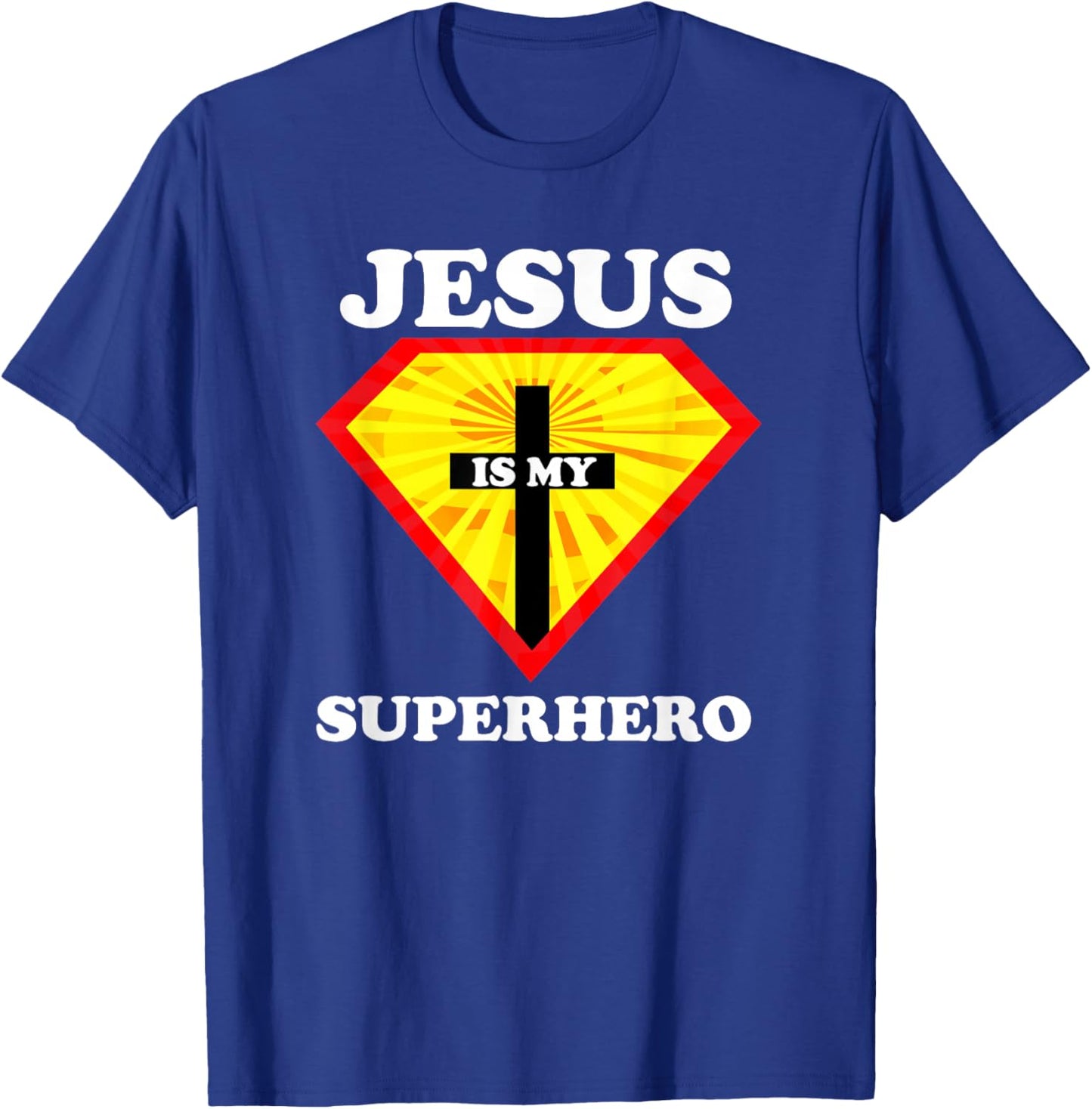 Jesus Is My Superhero Cute Powerful Christian Gift American T-Shirt - T-Shirt | Royal