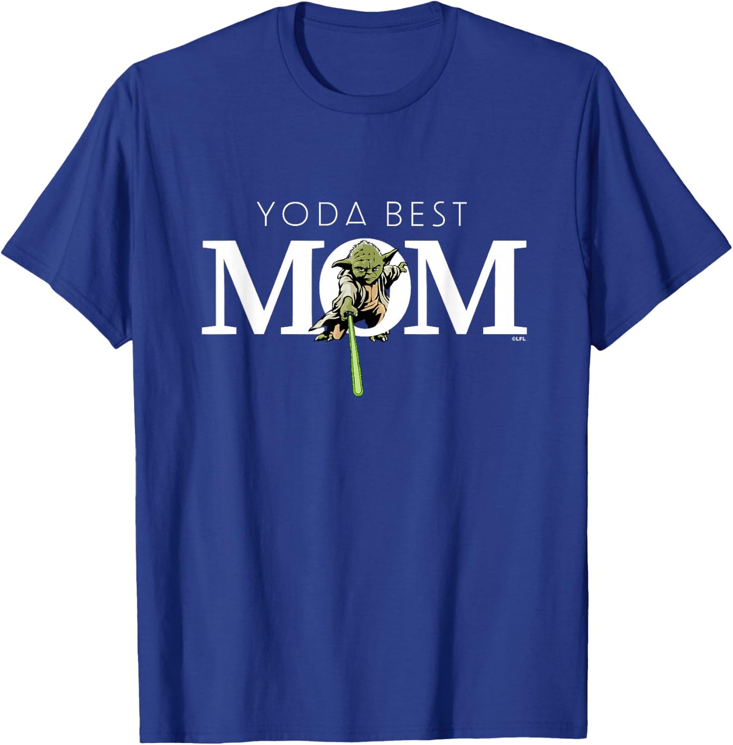Star Wars Yoda Best Mom Lightsaber Mother’s Day Gift T-Shirt - T-Shirt | Royal