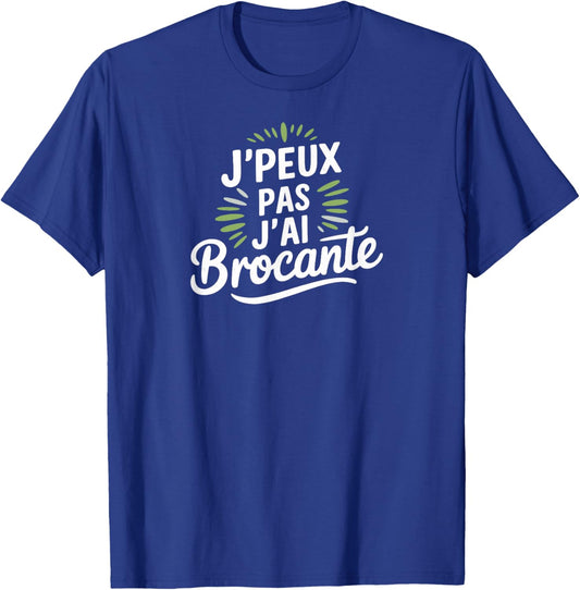 J'peux pas j'ai brocante Black S Classic Fit Short Sleeve Letter Print, Black, S T-Shirt - T-Shirt | Royal