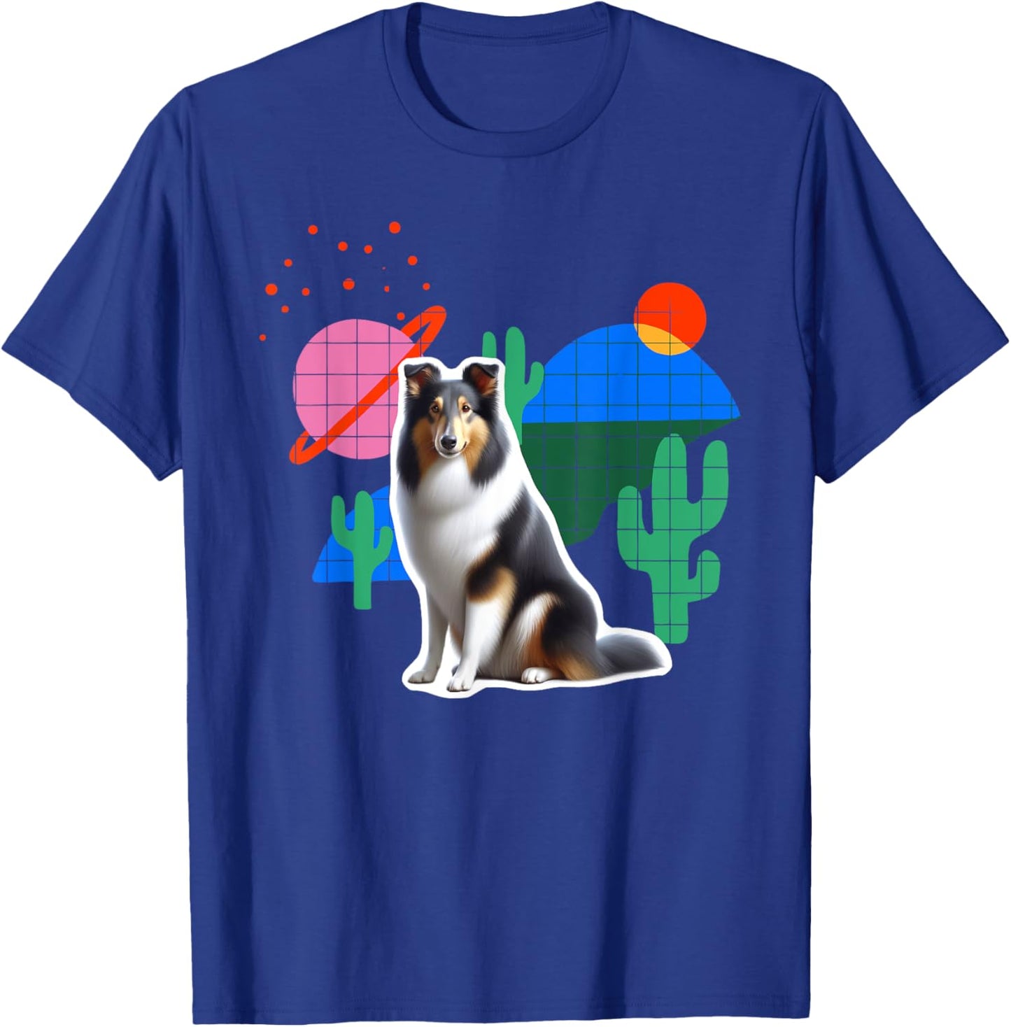 Collie Desert Design Dog Women Kids T-Shirt - T-Shirt | Royal