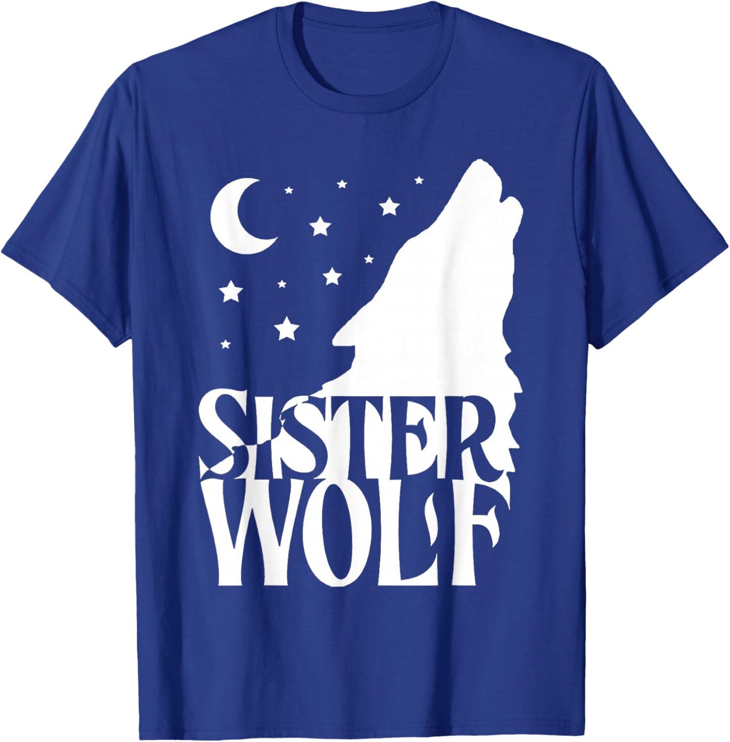 Sister Wolf Gift Matching Family Tribe Wolves Moon T-Shirt - T-Shirt | Royal