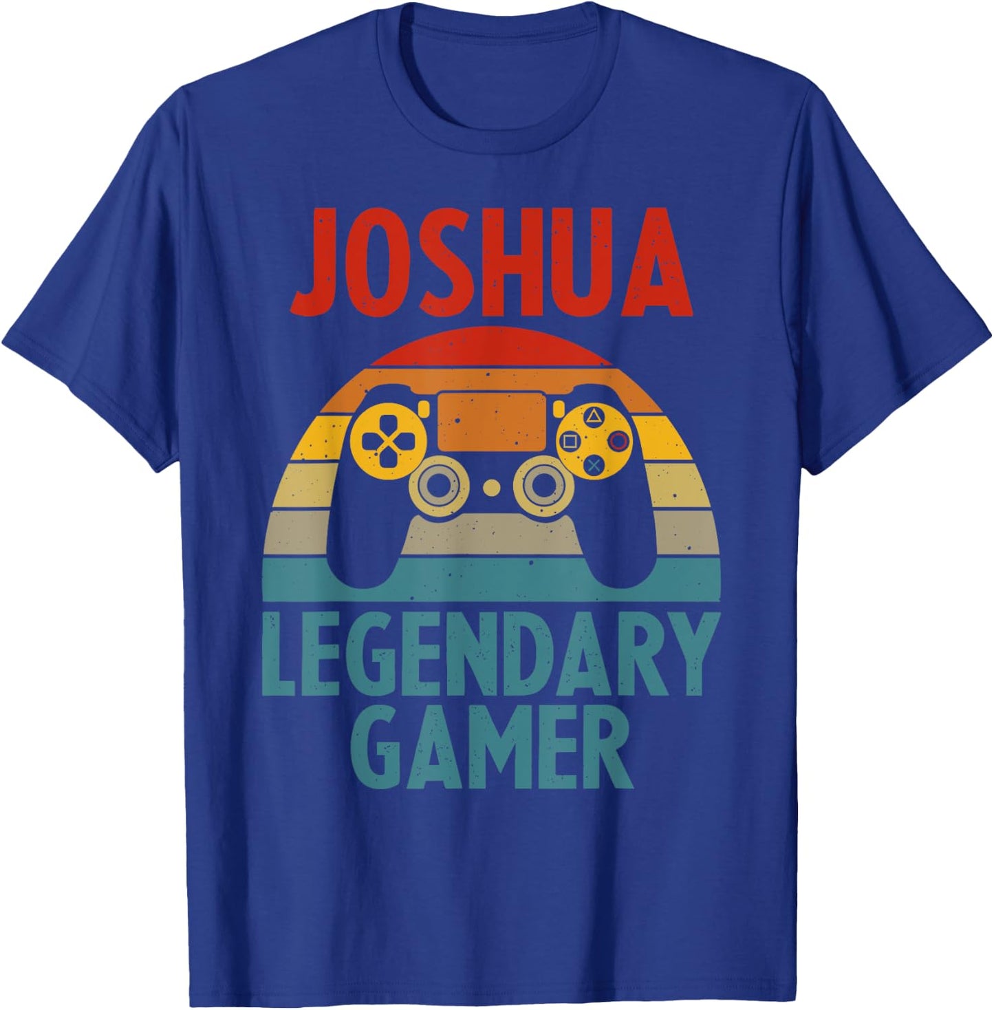 JOSHUA Gift Name Personalized Funny Gaming Geek Birthday T-Shirt - T-Shirt | Royal