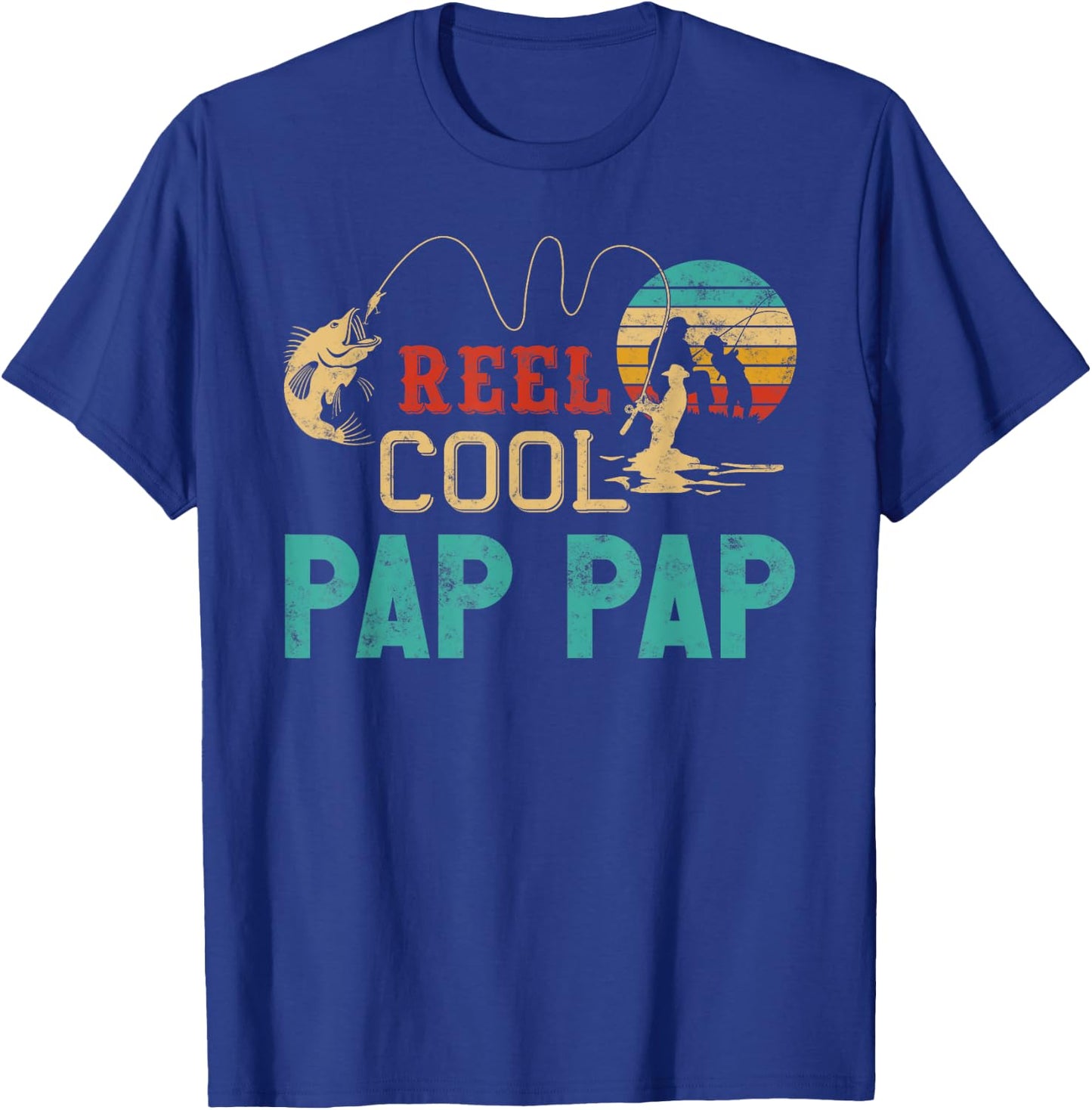 Reel cool Pap Pap Fishing Father’s Day gift Fisherman G-Dad T-Shirt - T-Shirt | Royal