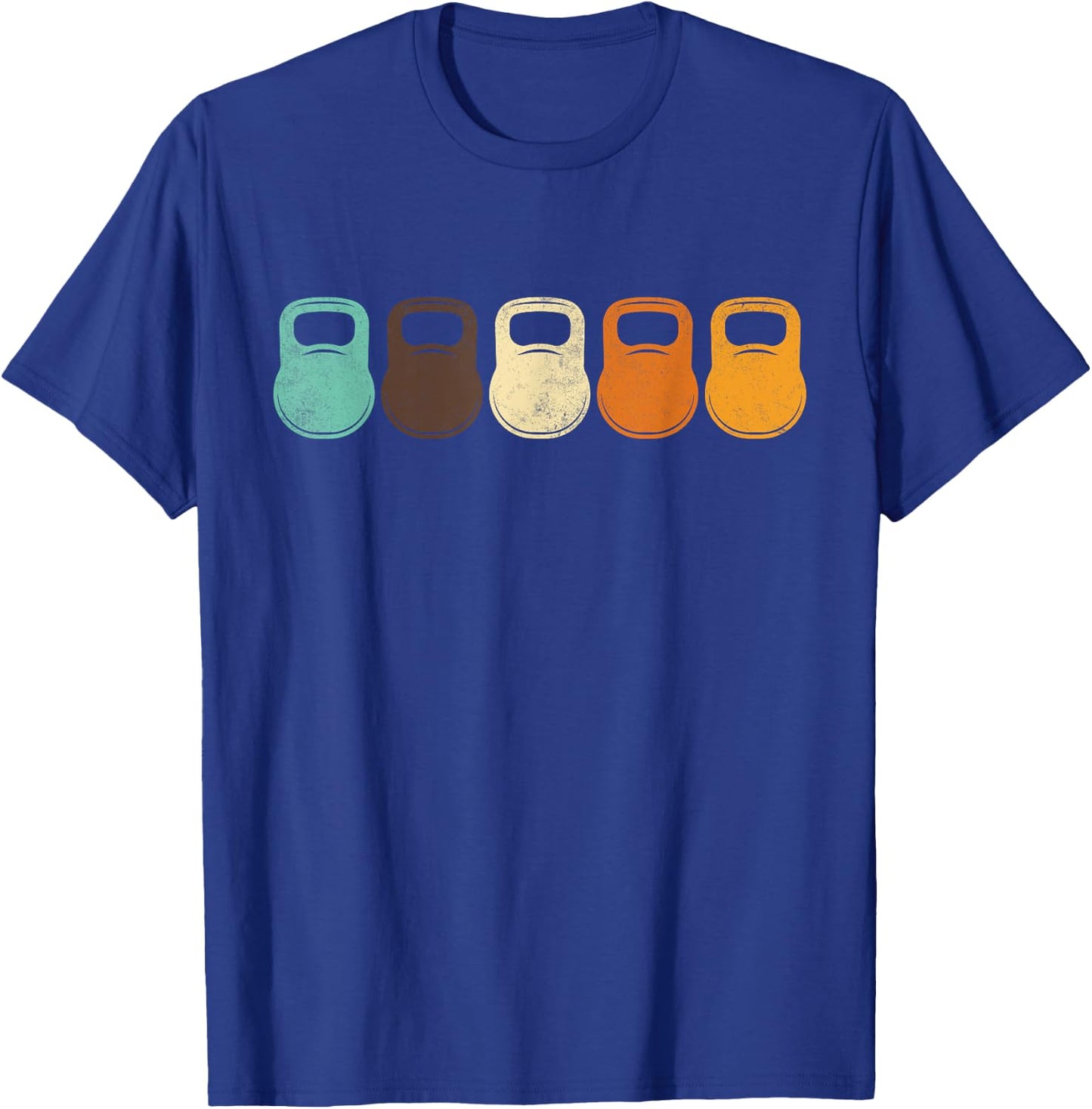 Retro Kettlebell Street Workout Weightlifting Weighttraining T-Shirt - T-Shirt | Royal