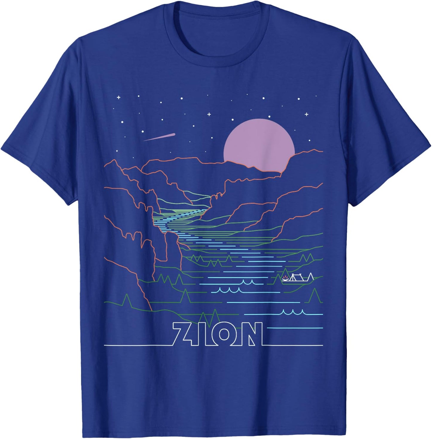 Vintage Zion National Park I Hiked Angels Landing Zion Utah T-Shirt - T-Shirt | Royal