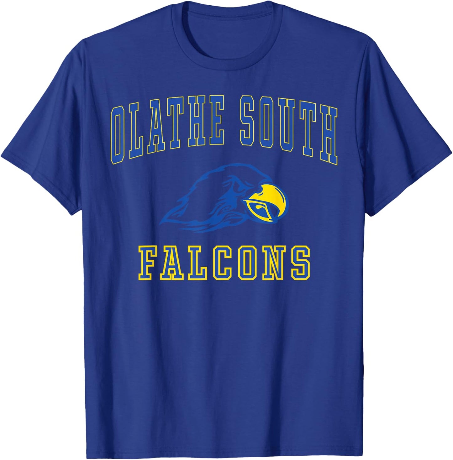 Olathe South High School Falcons C1 T-Shirt - T-Shirt | Royal