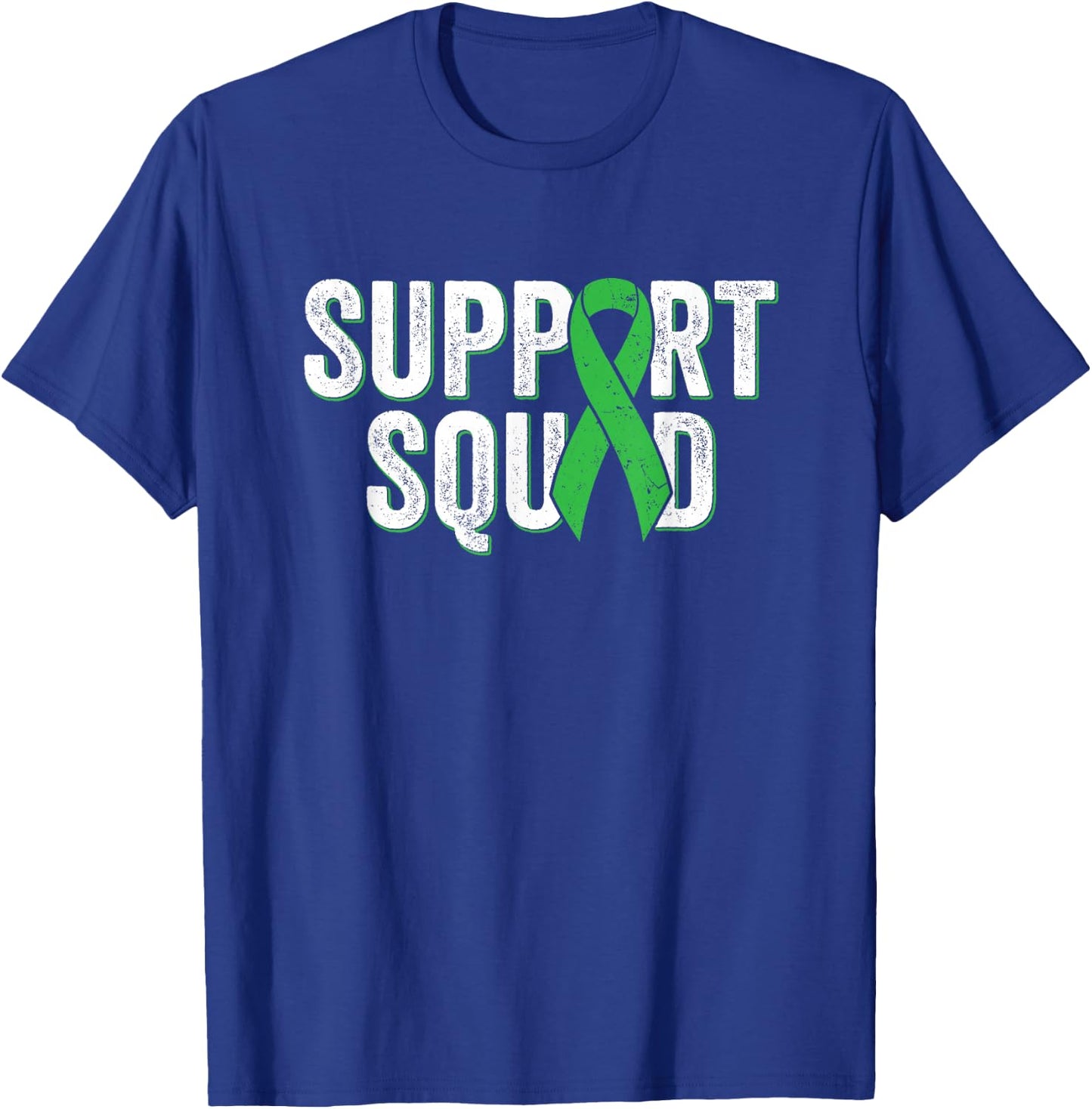 Kidney Disease Support Squad - Green Awareness Ribbon T-Shirt - T-Shirt | Royal