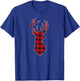 Classic Red And Black Christmas Buffalo Plaid Deer Head T-Shirt - T-Shirt | Royal