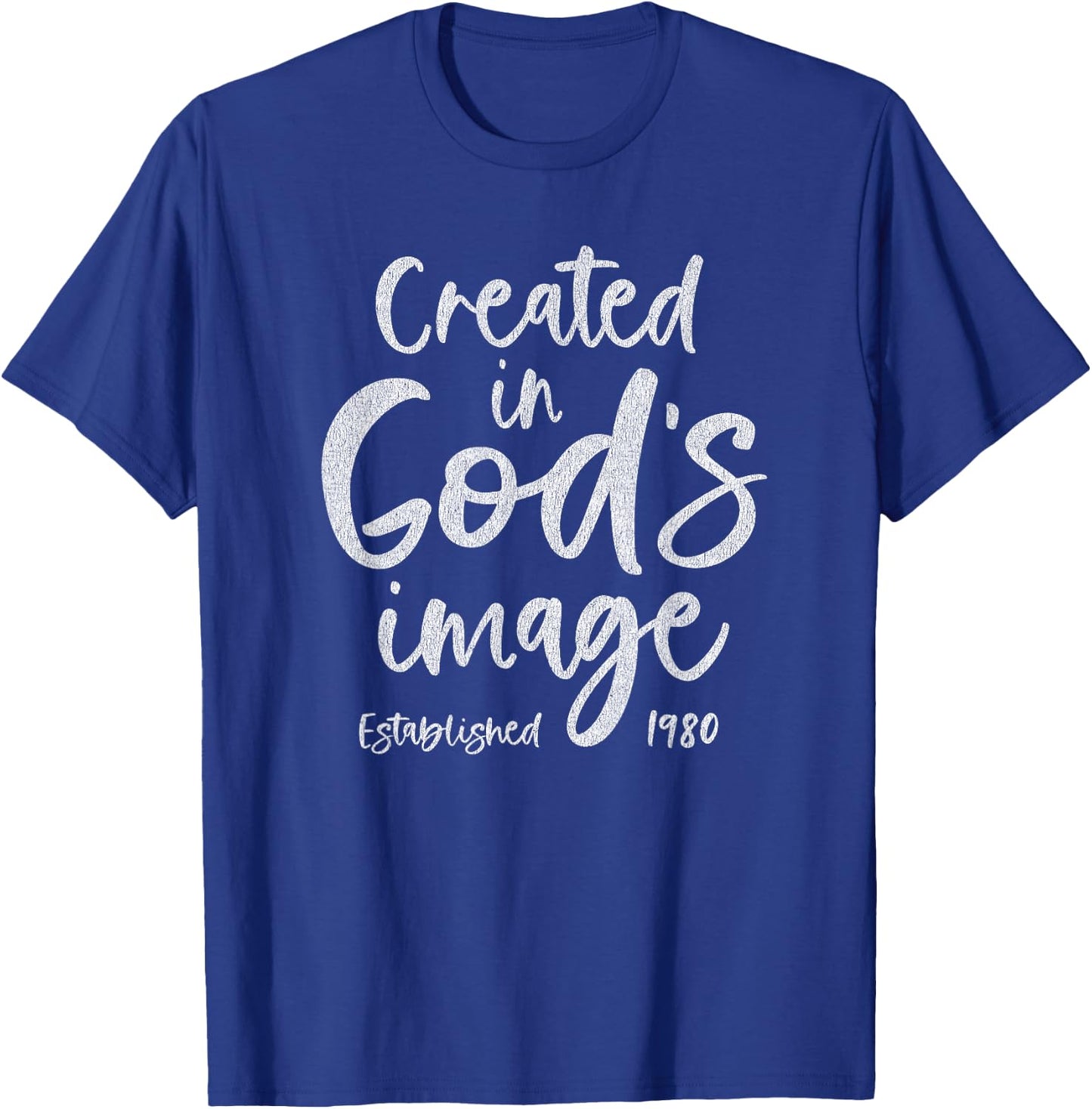 45 Year Old Christian Jesus Christ 1980 45th Birthday T-Shirt - T-Shirt | Royal