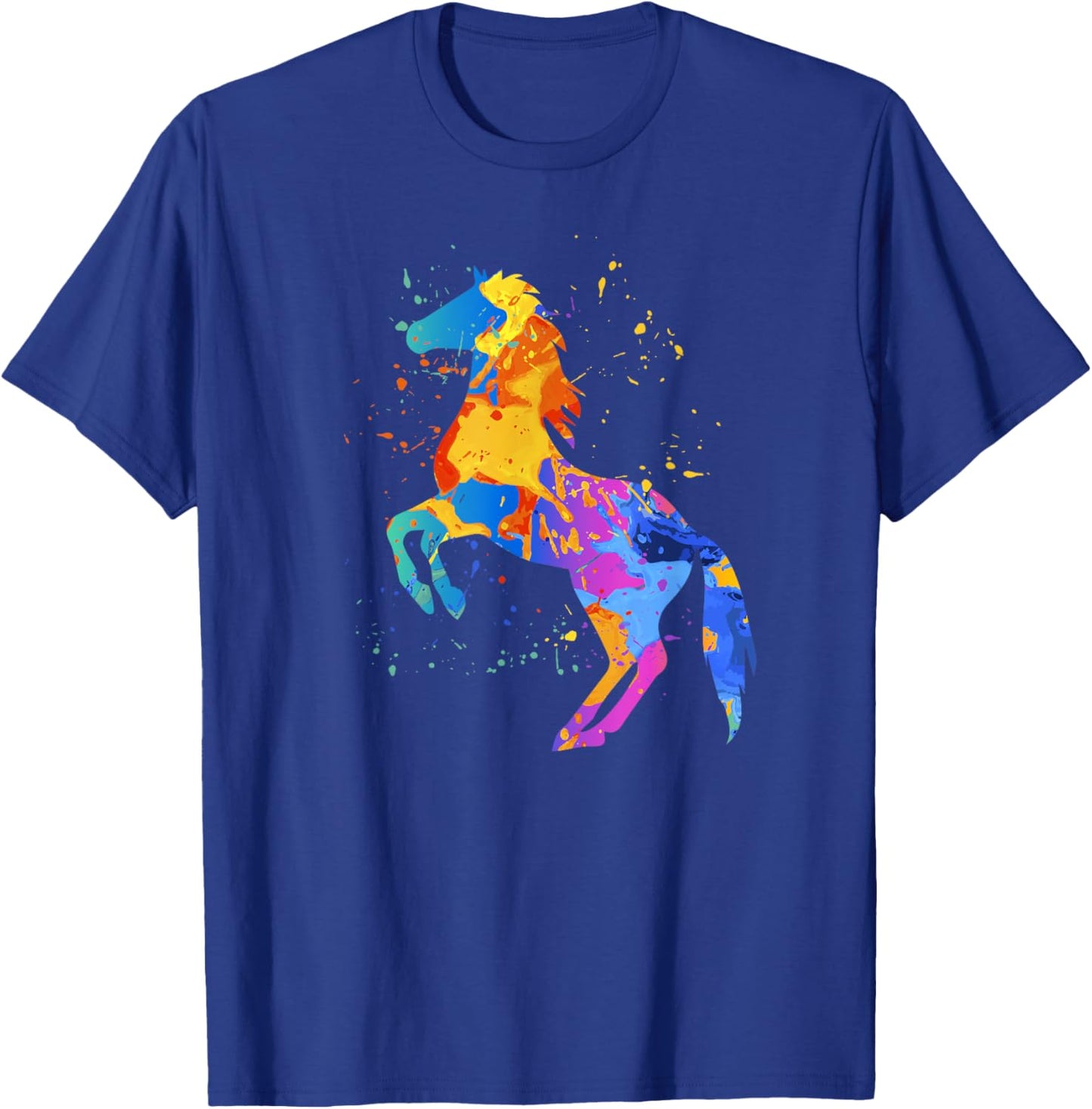 Horse Lover Clothing - Girls Women Horse Graphic T-Shirt - T-Shirt | Royal
