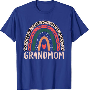 Grandmom Rainbow Grandma Grandmother Women Mothers Day T-Shirt - T-Shirt | Royal