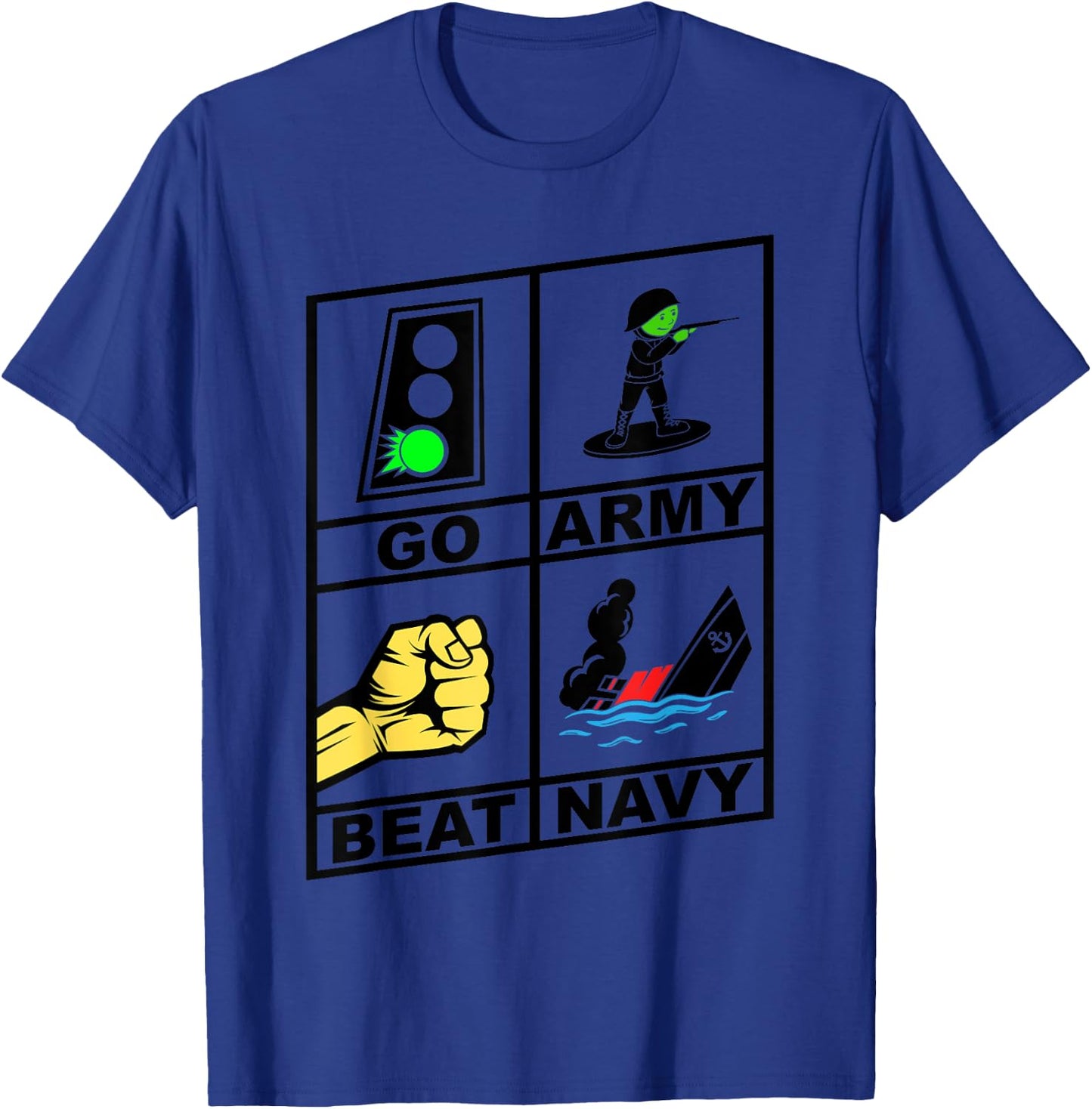 Go Army! Beat Navy! 2019 Pictures are Worth 1000 Words T-Shirt - T-Shirt | Royal