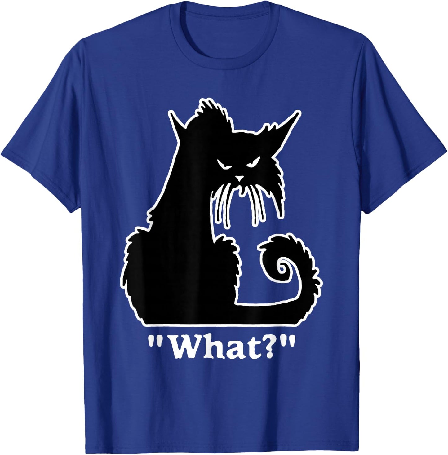 Funny Cat What T-Shirt - T-Shirt | Royal